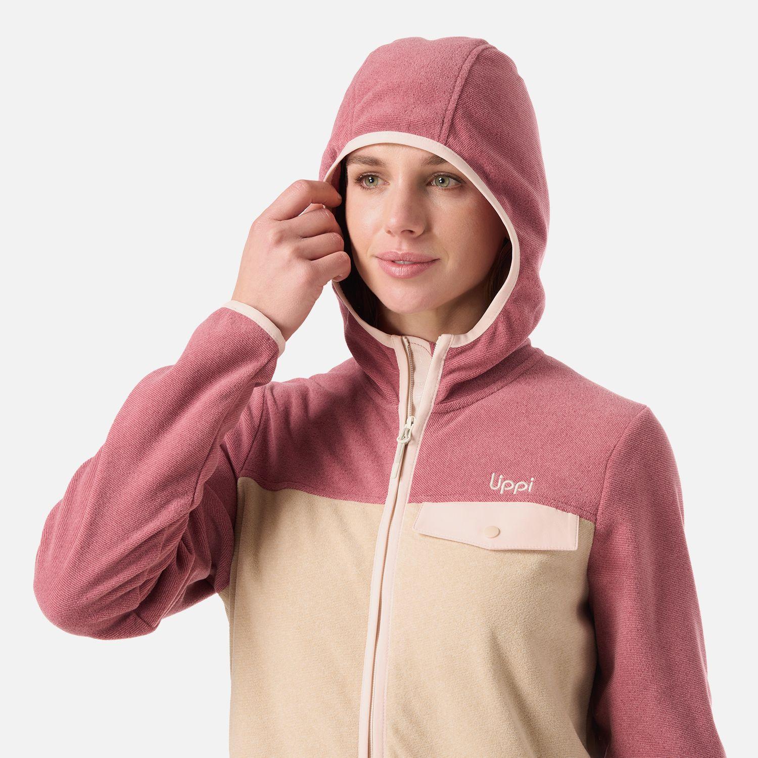 Polar Mujer Fireplace Full Zip Hoody Sweatshirt Rosa Oscuro Lippi V26-3