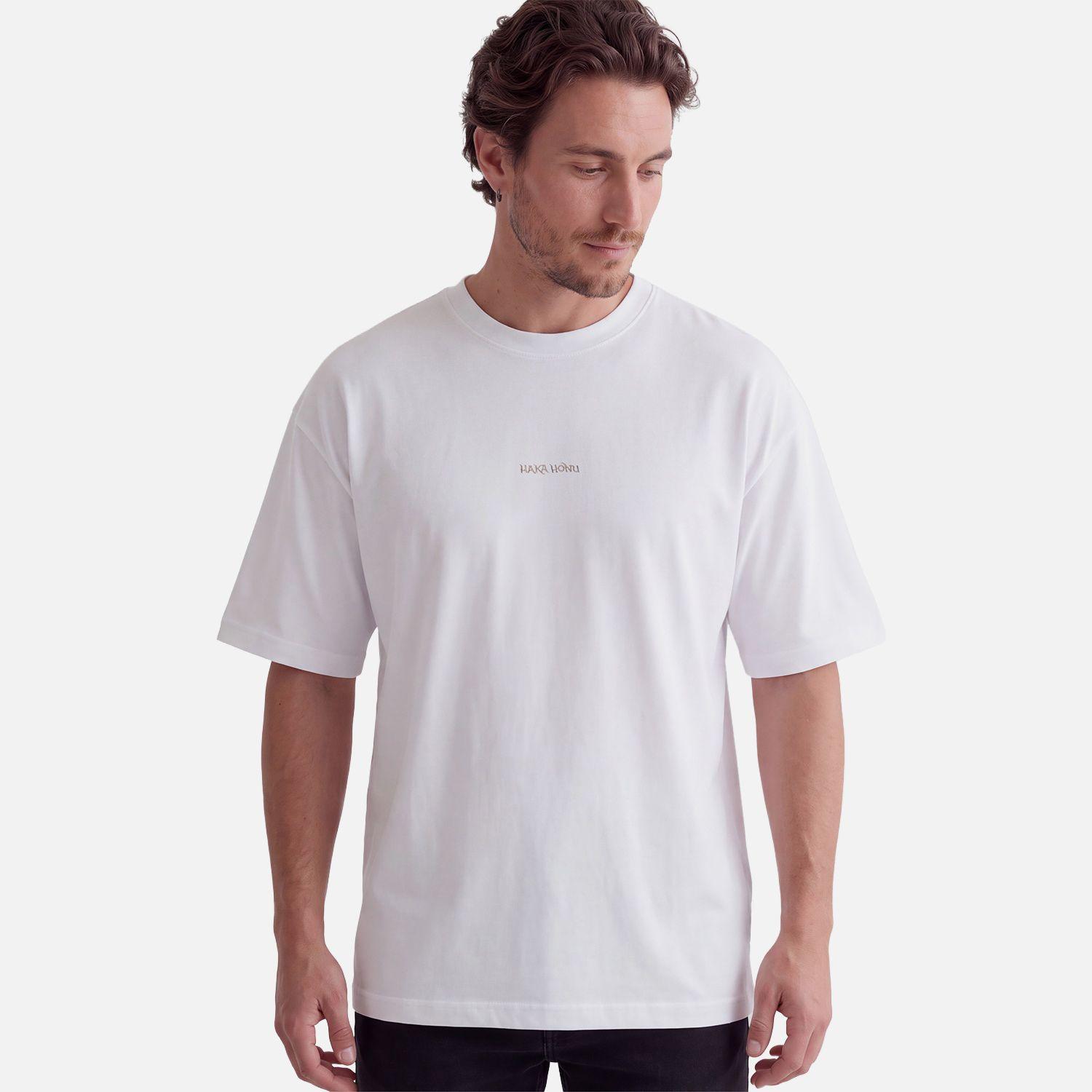 Polera Hombre Que Heavy Blanco Haka Honu V27-2