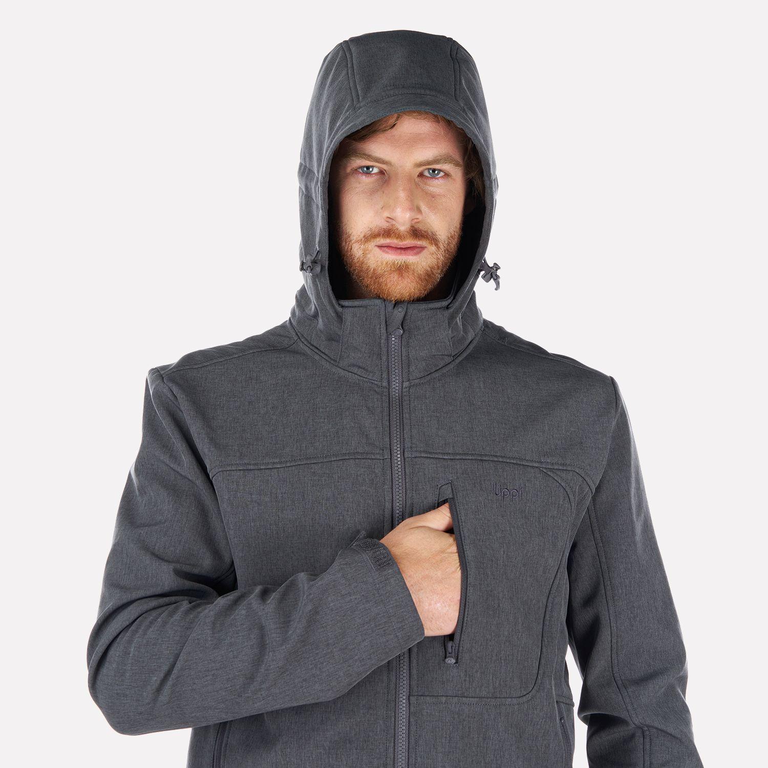 Chaqueta Hombre Macaya Softshell Hoody Jacket Melange Grafito Lippi I23-3