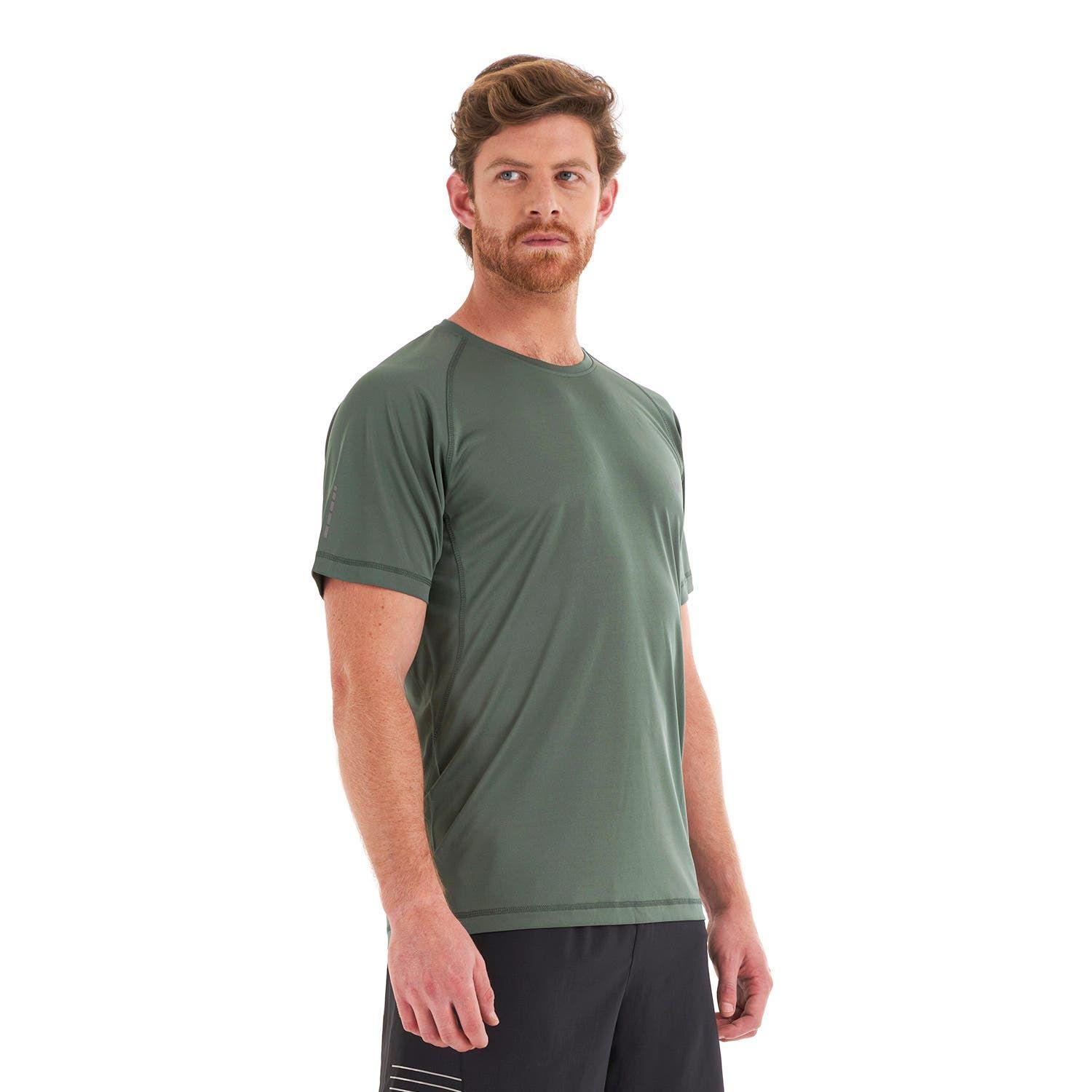 Polera Hombre Core Q-Dry T-Shirt Verde Grisaceo Lippi-2