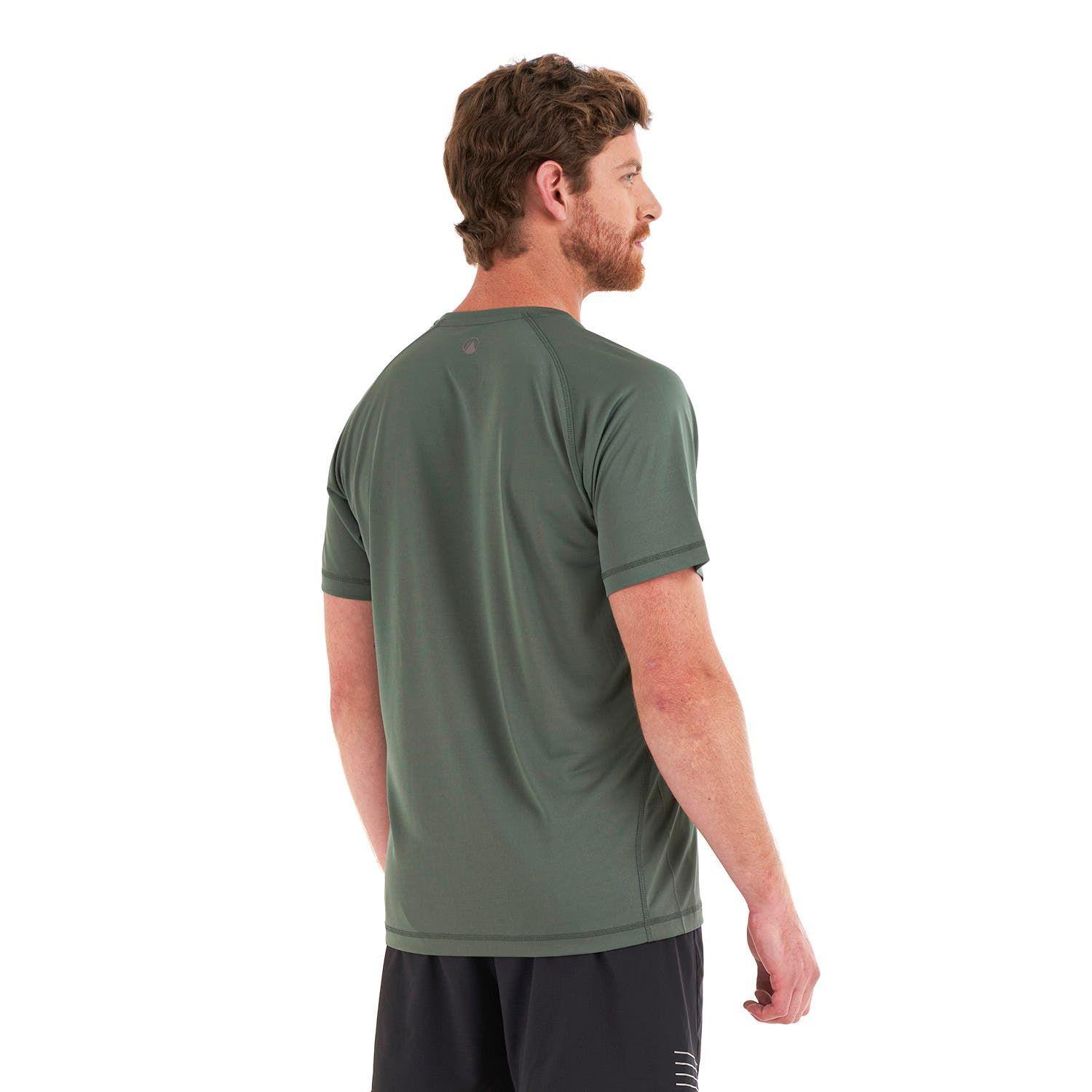 Polera Hombre Core Q-Dry T-Shirt Verde Grisaceo Lippi-4