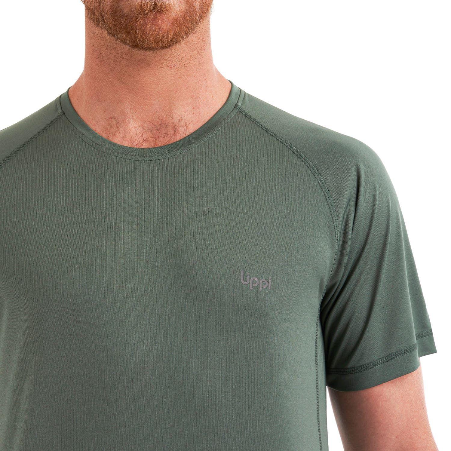Polera Hombre Core Q-Dry T-Shirt Verde Grisaceo Lippi-7
