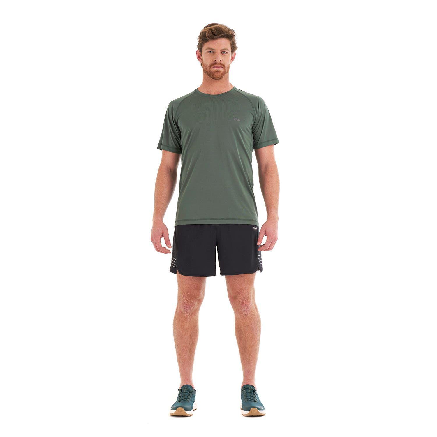 Polera Hombre Core Q-Dry T-Shirt Verde Grisaceo Lippi-8