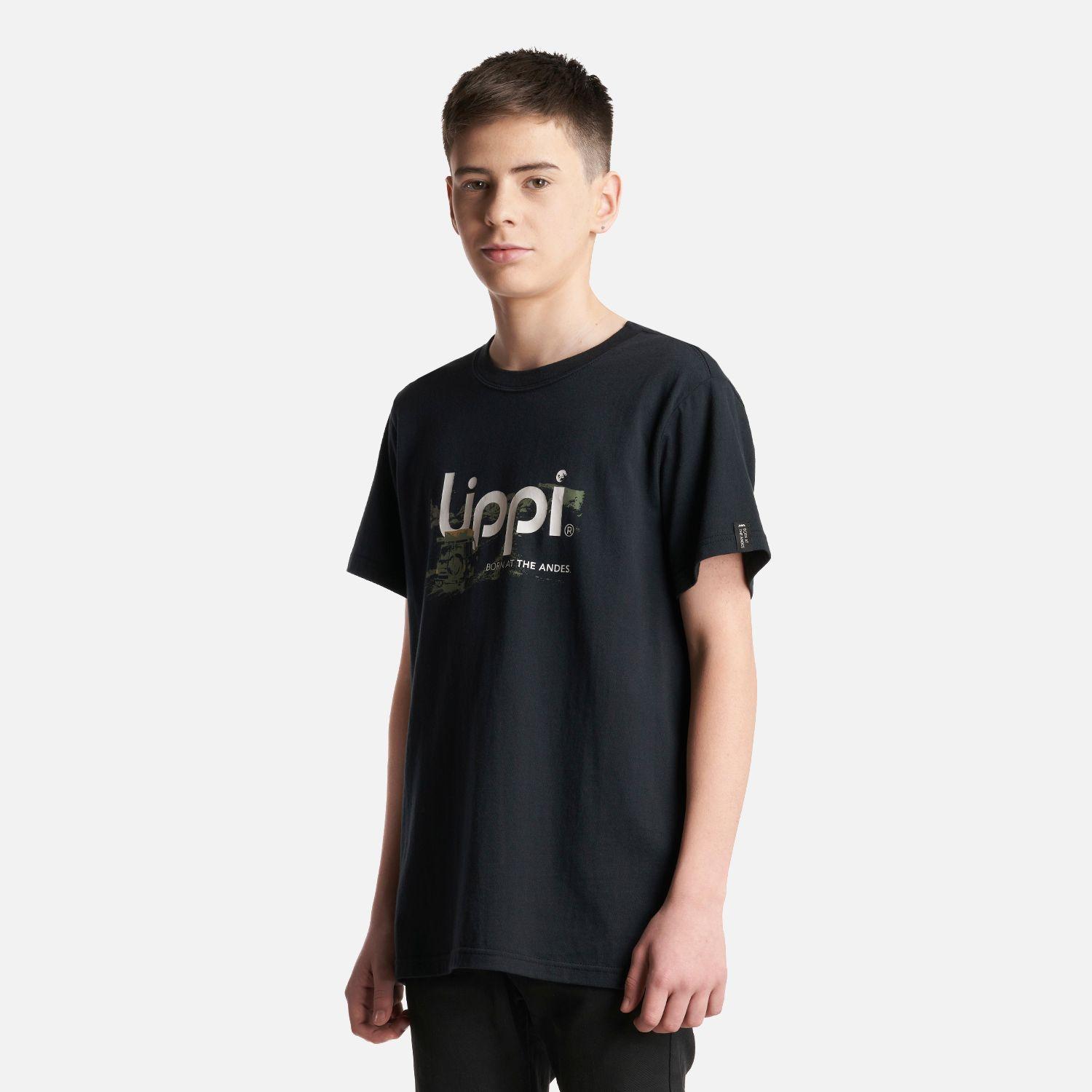 Polera Teen Boy Logo Lippi T-Shirt Negro Lippi-2