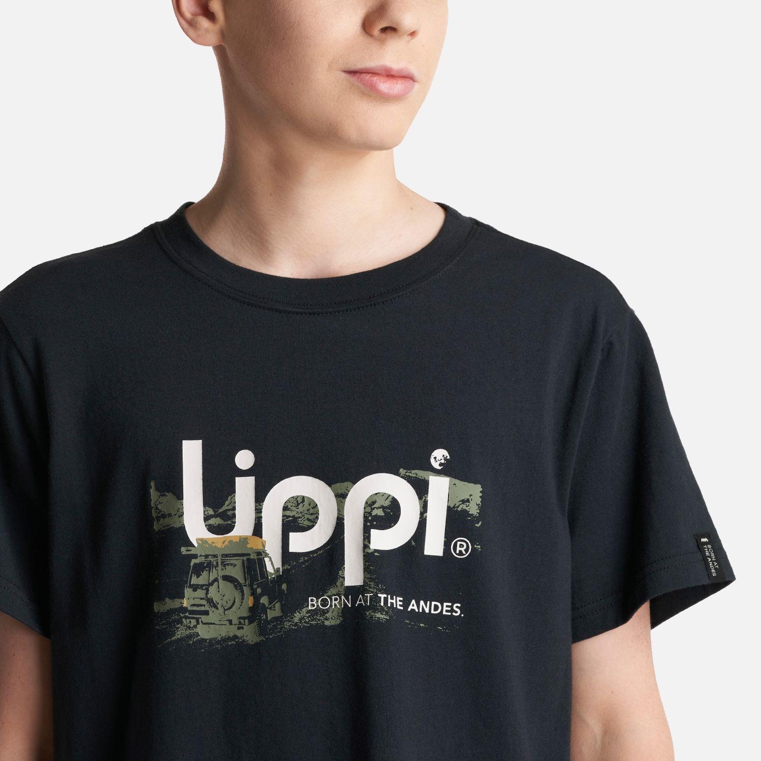 Polera Teen Boy Logo Lippi T-Shirt Negro Lippi-4