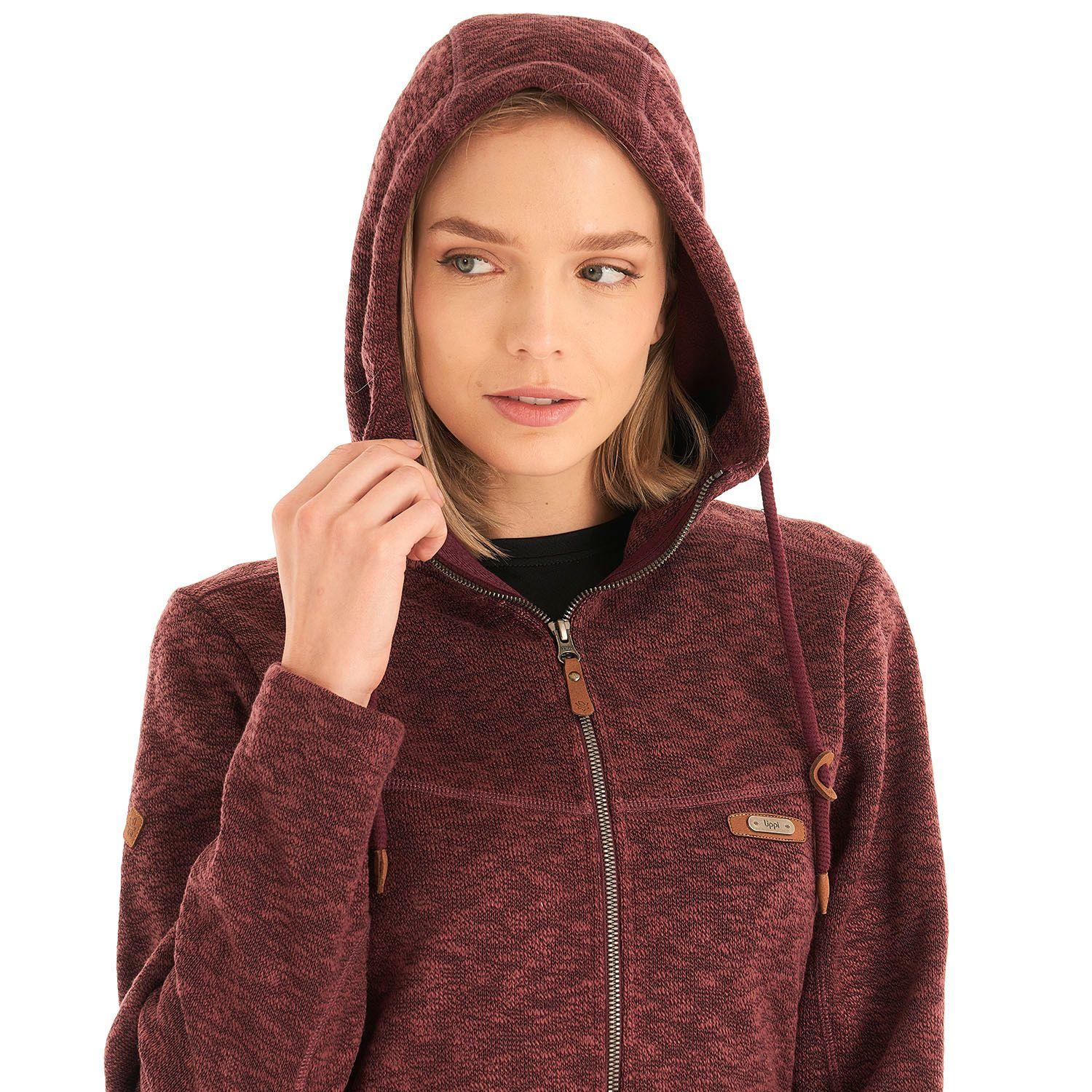 Chaqueta Mujer Velvet Blend-Pro Jacket Melange Vino Lippi-6