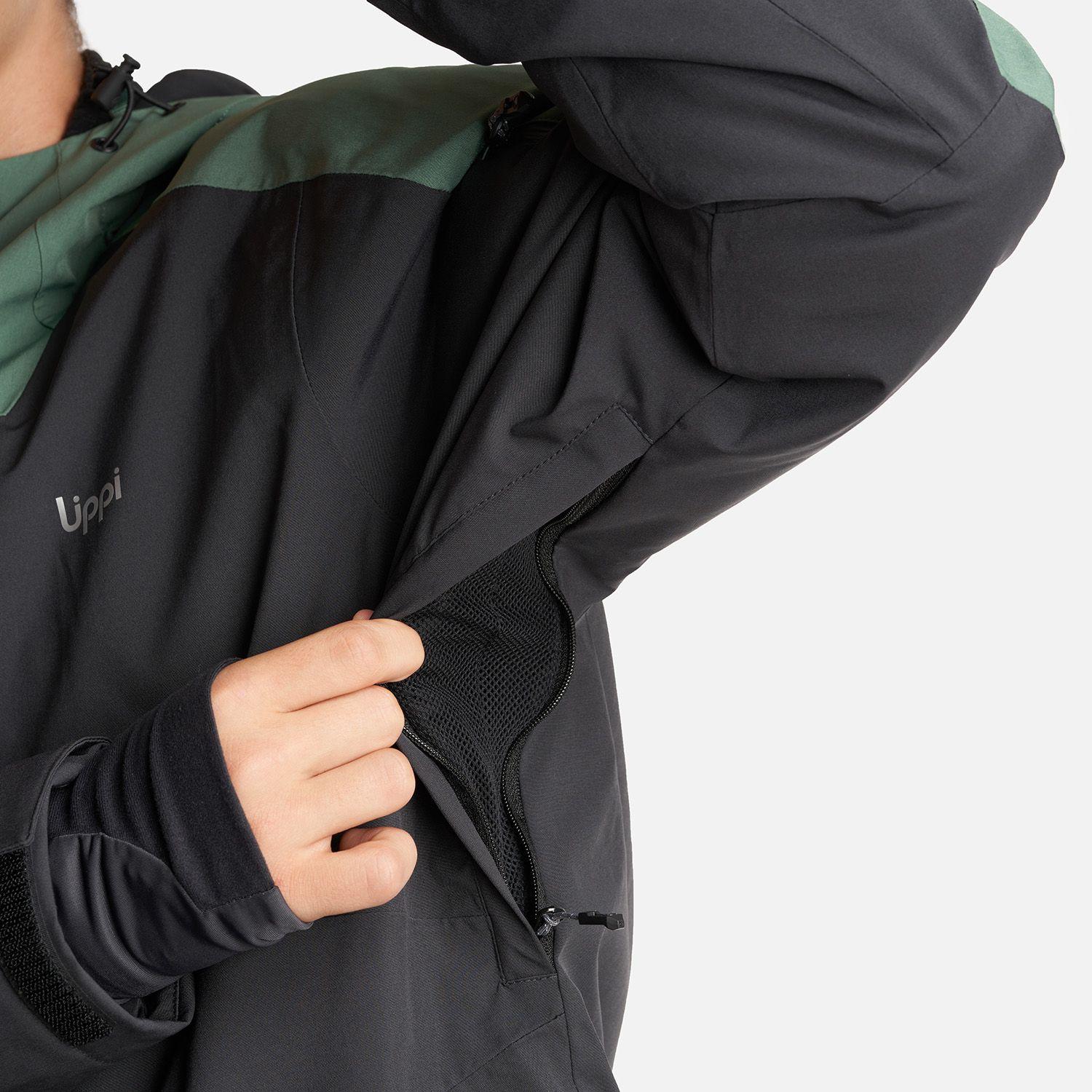 Chaqueta Teen Boy Sierra Nevada B-Dry Light Jacket Negro/Verde Botella Lippi-6