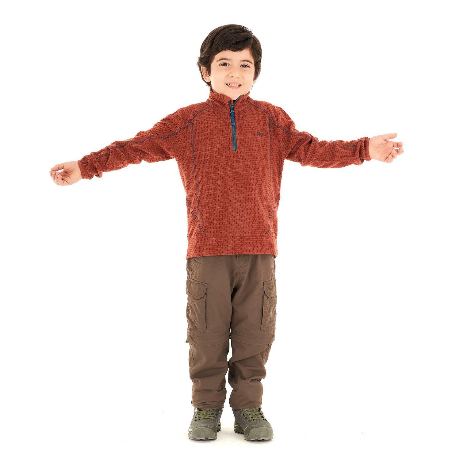 Poleron Niño Saltamontes Nano-F 14 Zip Terracota Lippi-8