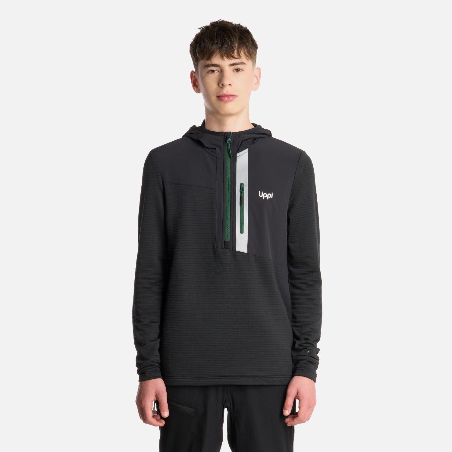 Polerón Teen Boy Karova 14 Zip Hoody Negro Lippi I25-0
