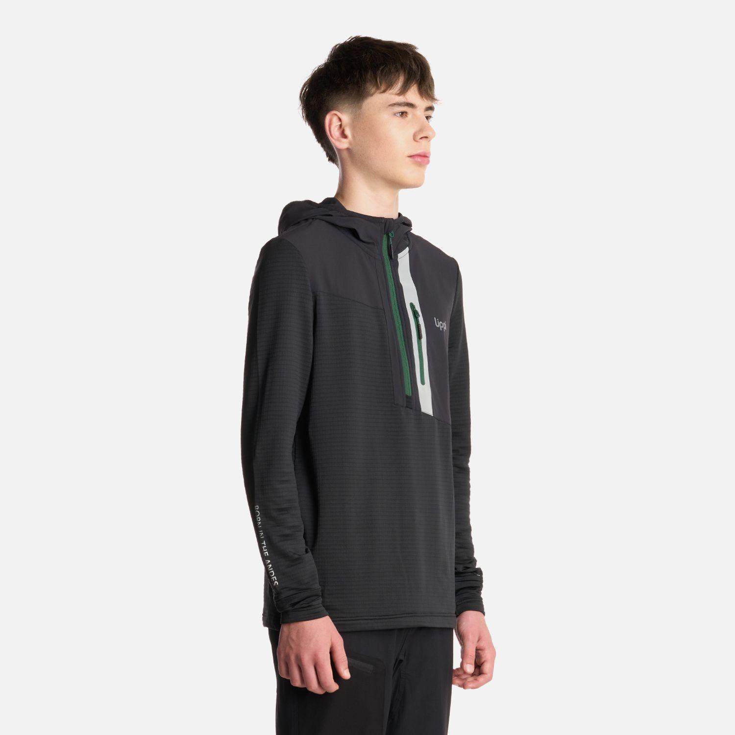 Polerón Teen Boy Karova 14 Zip Hoody Negro Lippi I25-1