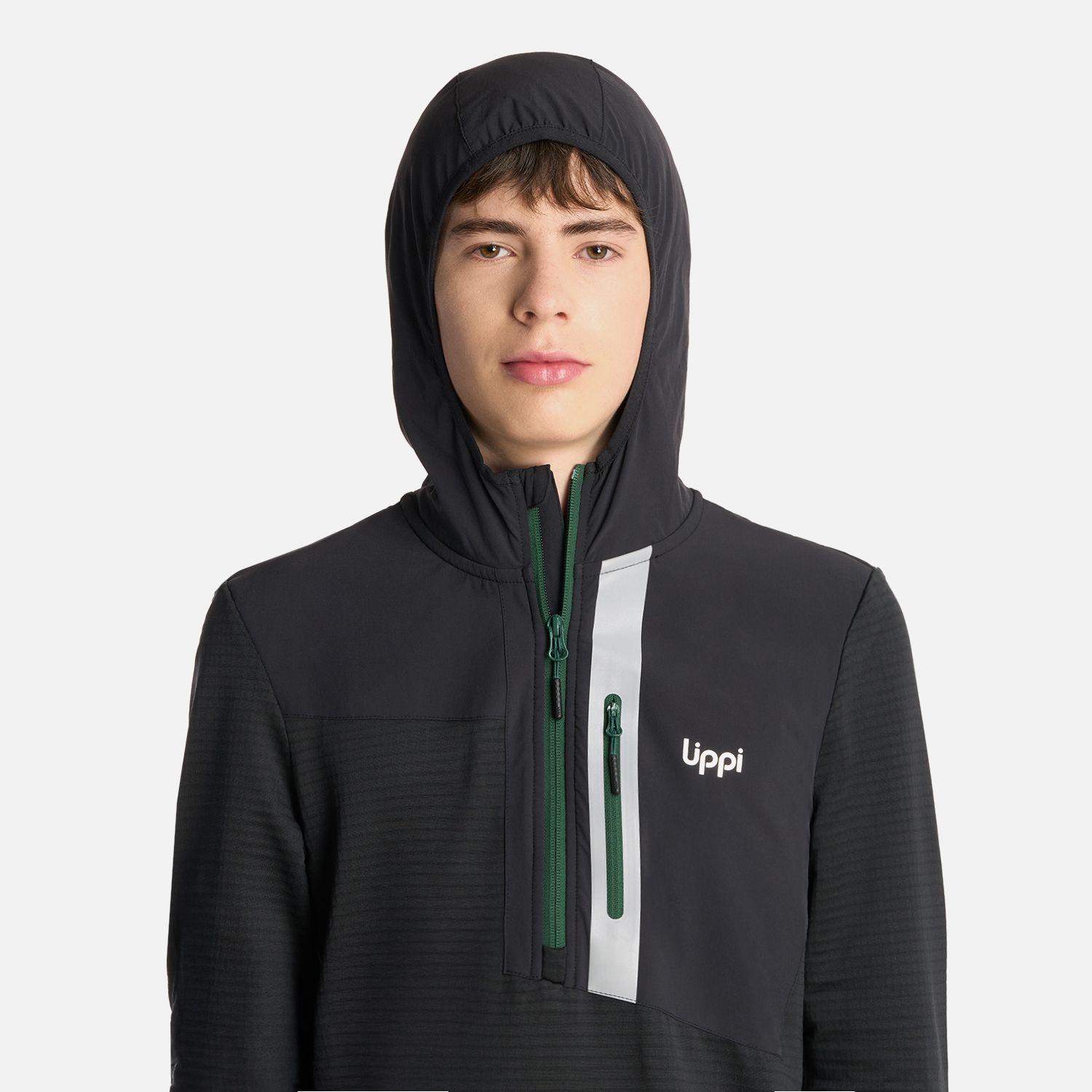 Polerón Teen Boy Karova 14 Zip Hoody Negro Lippi I25-3