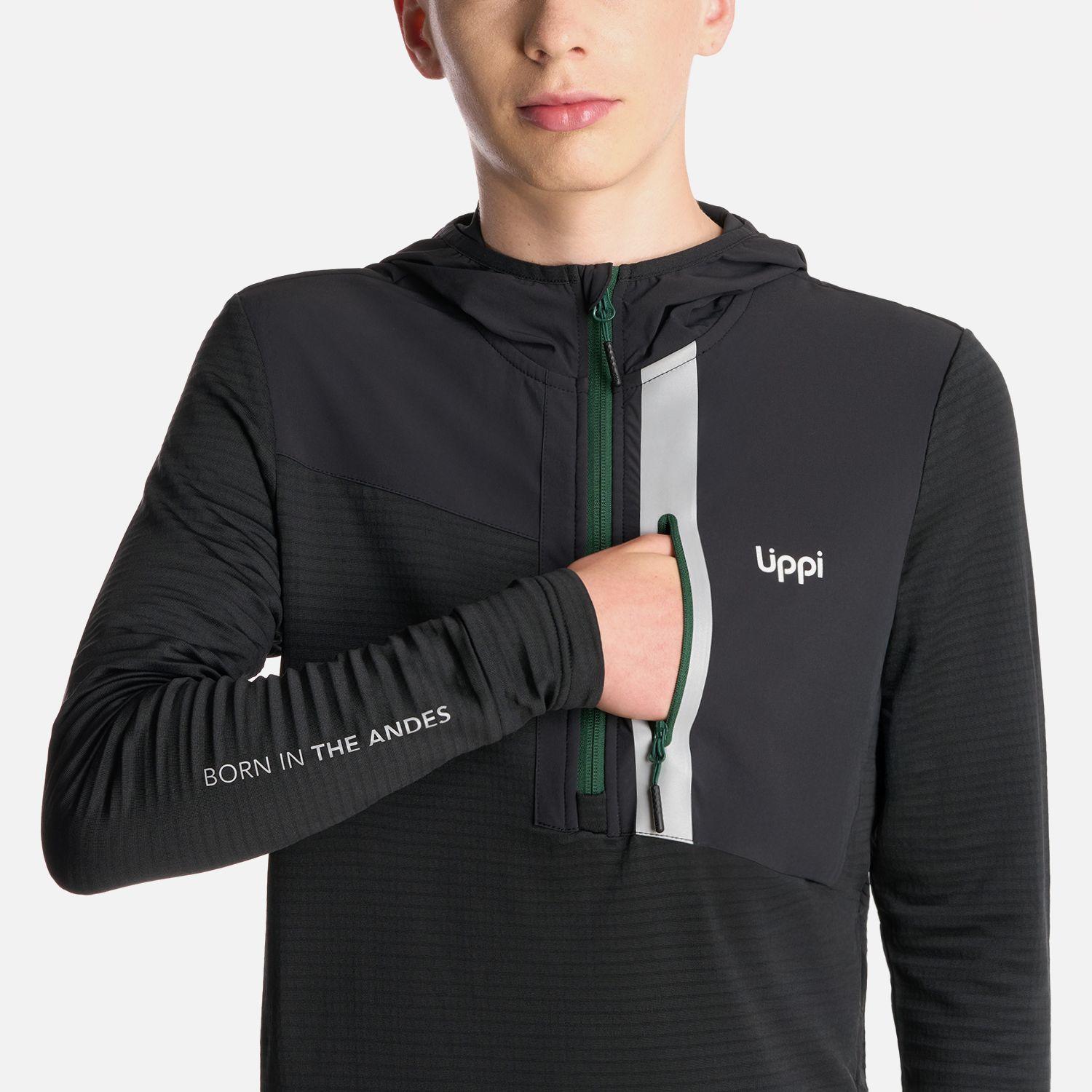 Polerón Teen Boy Karova 14 Zip Hoody Negro Lippi I25-4