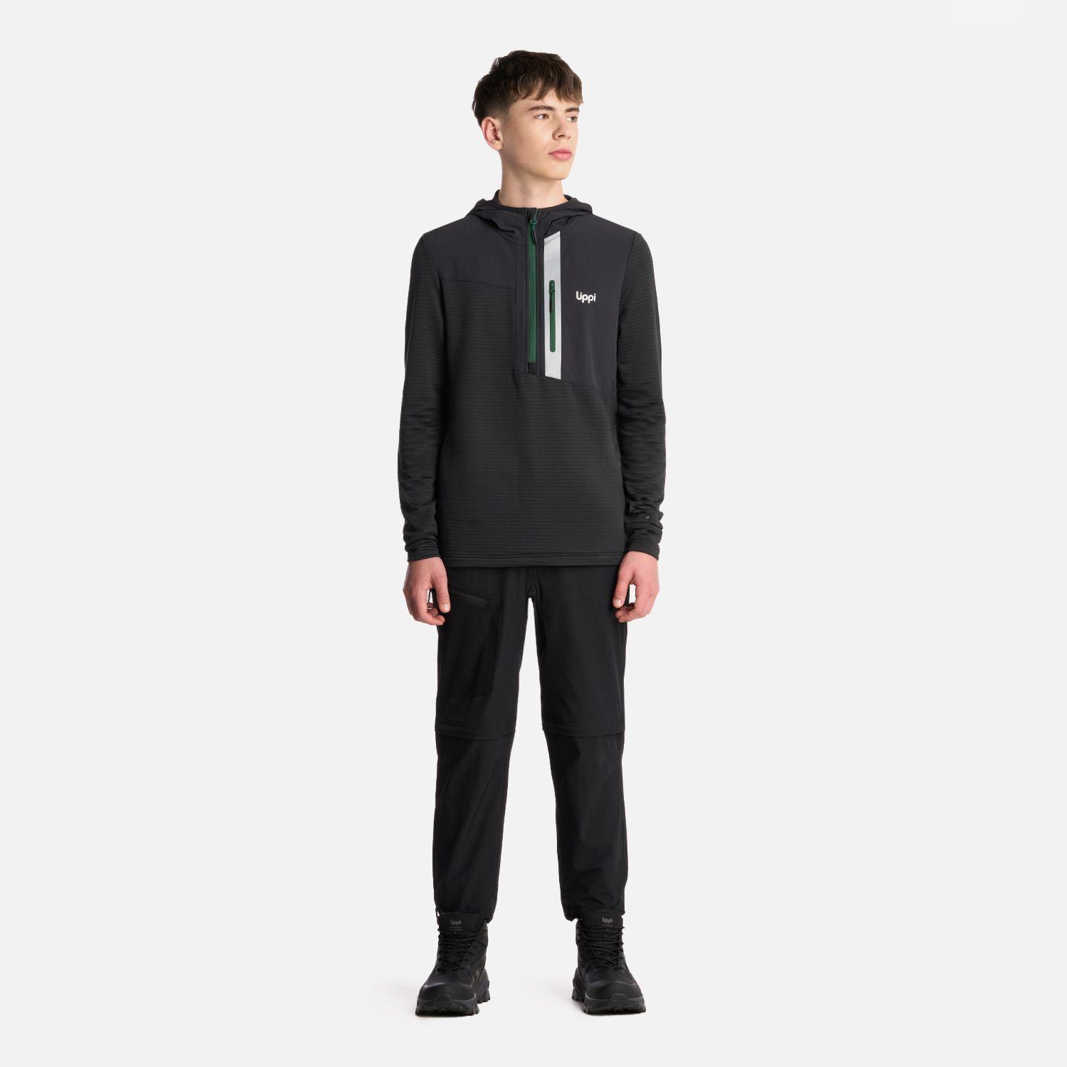 Polerón Teen Boy Karova 14 Zip Hoody Negro Lippi I25-6