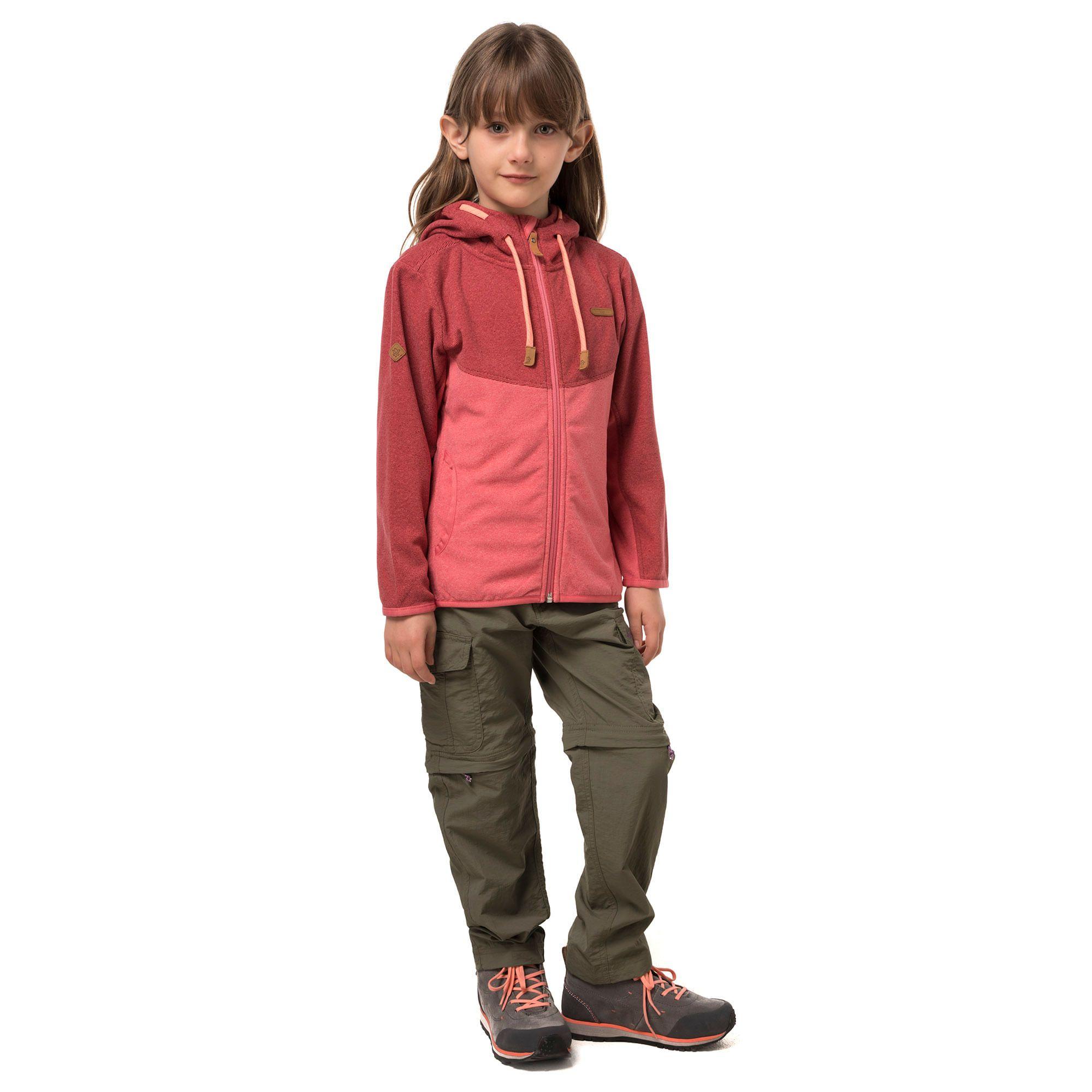 Poleron Niña Stripes Nano-F Full Zip Coral Lippi-3