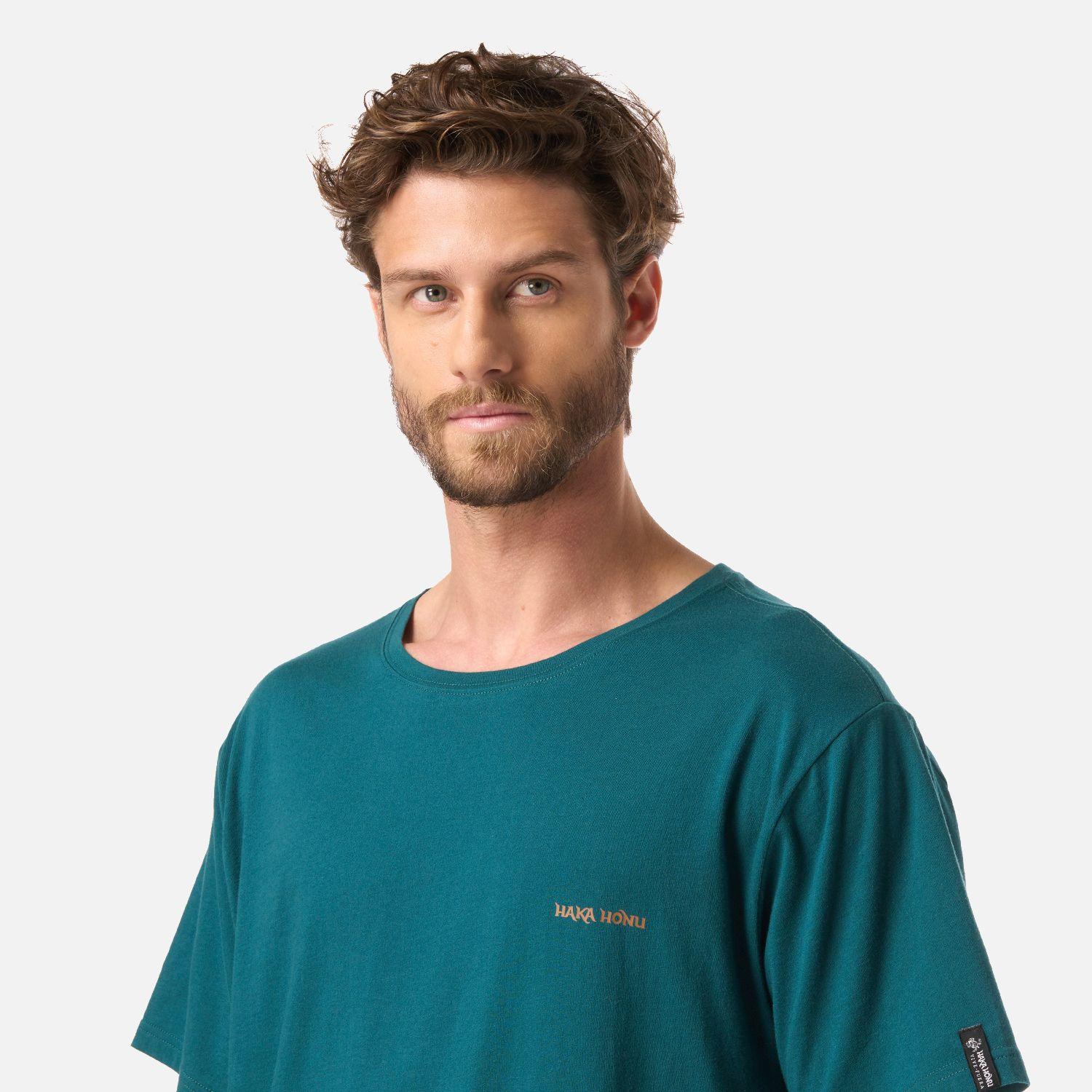 Polera Hombre Natural Petroleo Oscuro Haka Honu V26-3