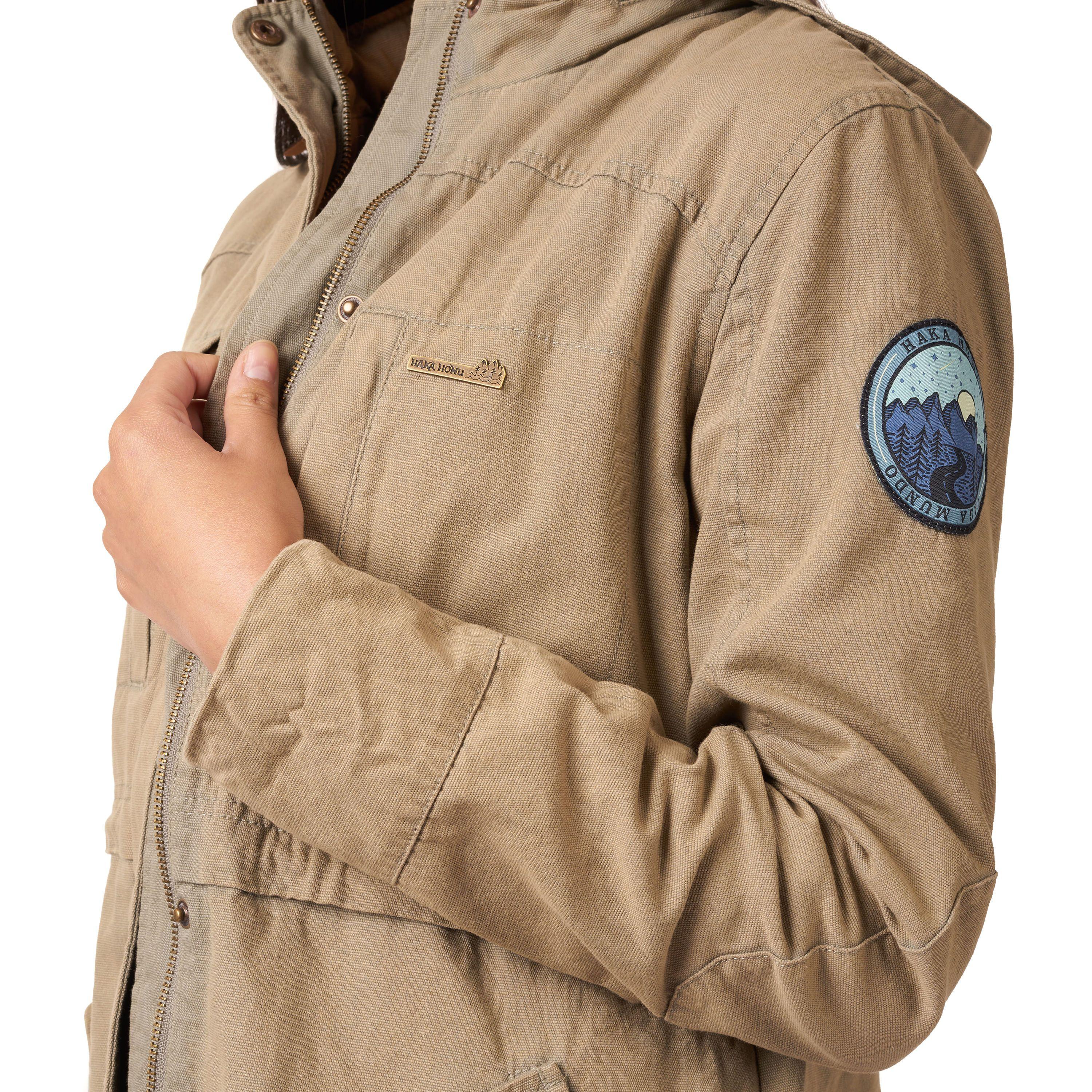 Chaqueta Mujer Vaga Mundo Oliva Claro Haka Honu-3