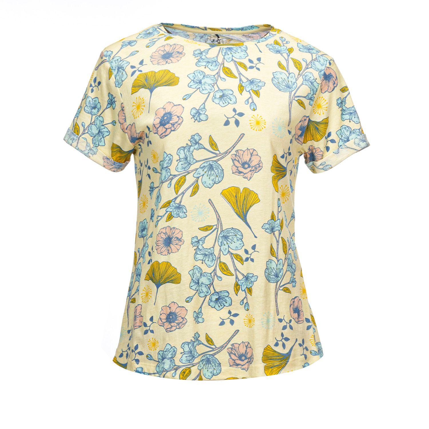 Polera Mujer Flora Amarillo Haka Honu-0