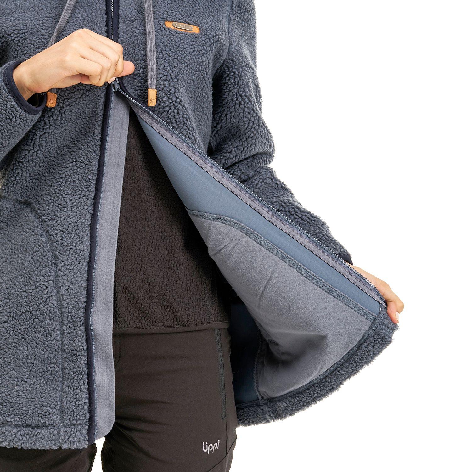 Chaqueta Mujer Valley Sherpa-Pro Hoody Jacket Azul Grisaceo Lippi-5