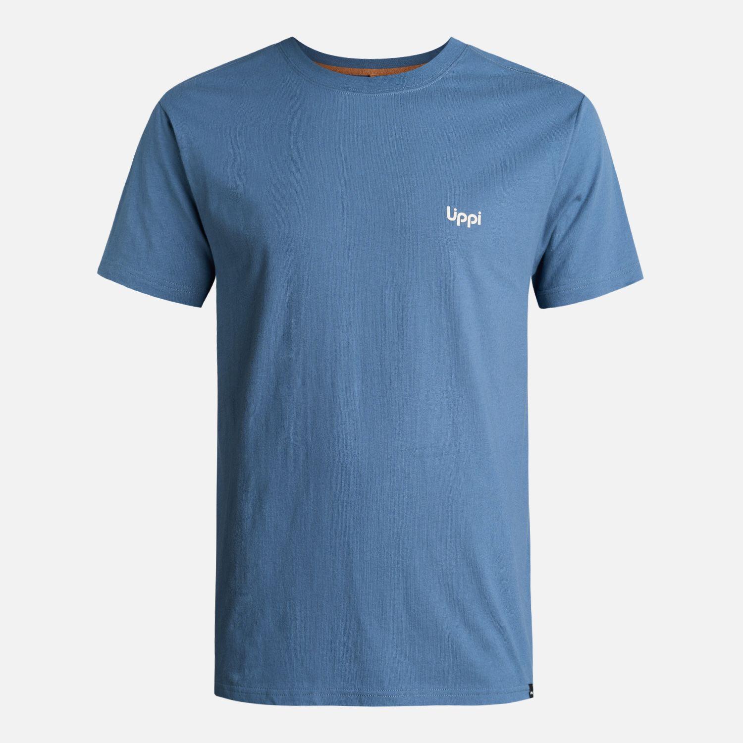 Polera Hombre Up on the Mountain T-Shirt Azul Piedra Lippi-5