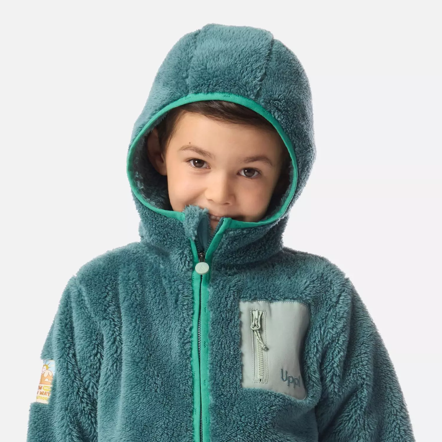 Polar Niño Bear Shaggy-Pro Hoody Jacket Petroleo Claro Lippi-3