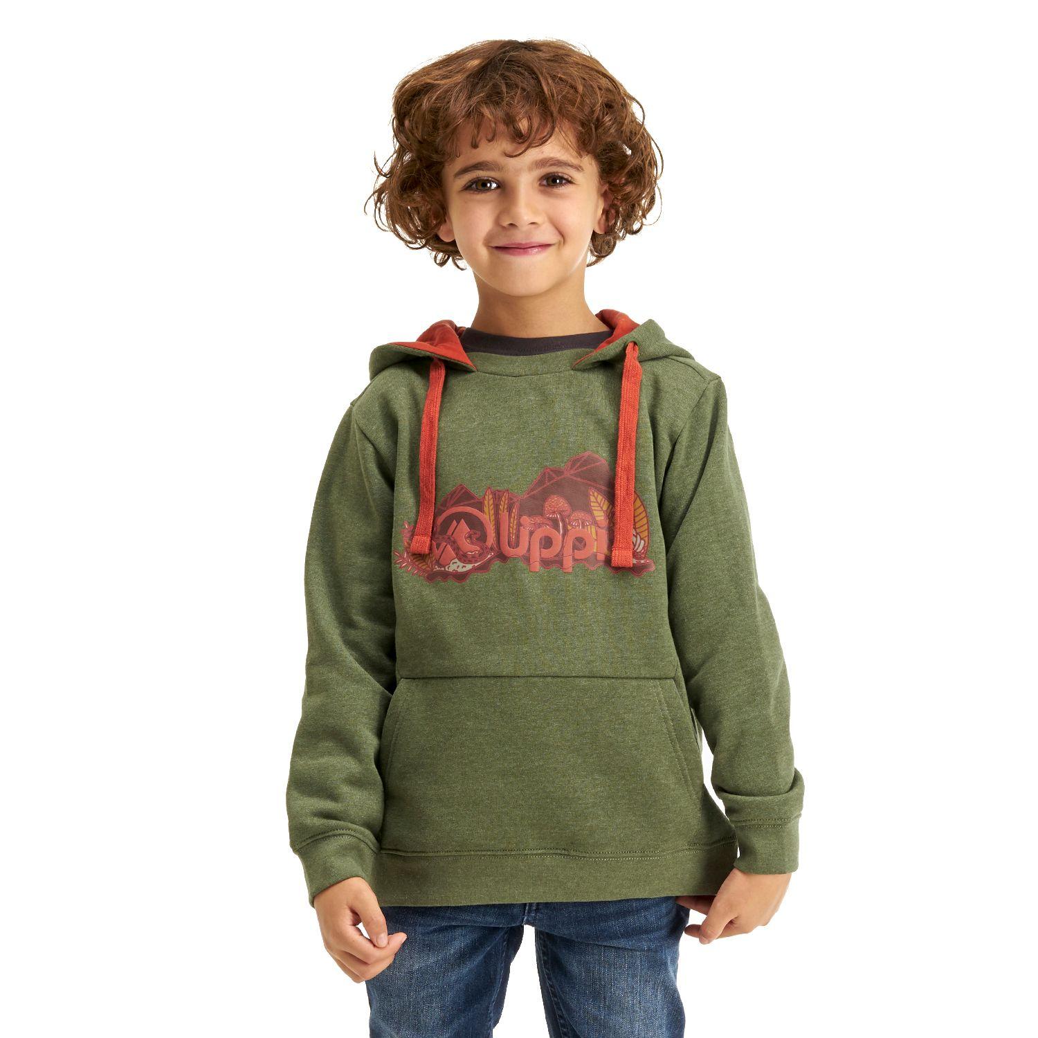Poleron Niño Insigne Hoody Sweatshirt Melange Verde Lippi-1
