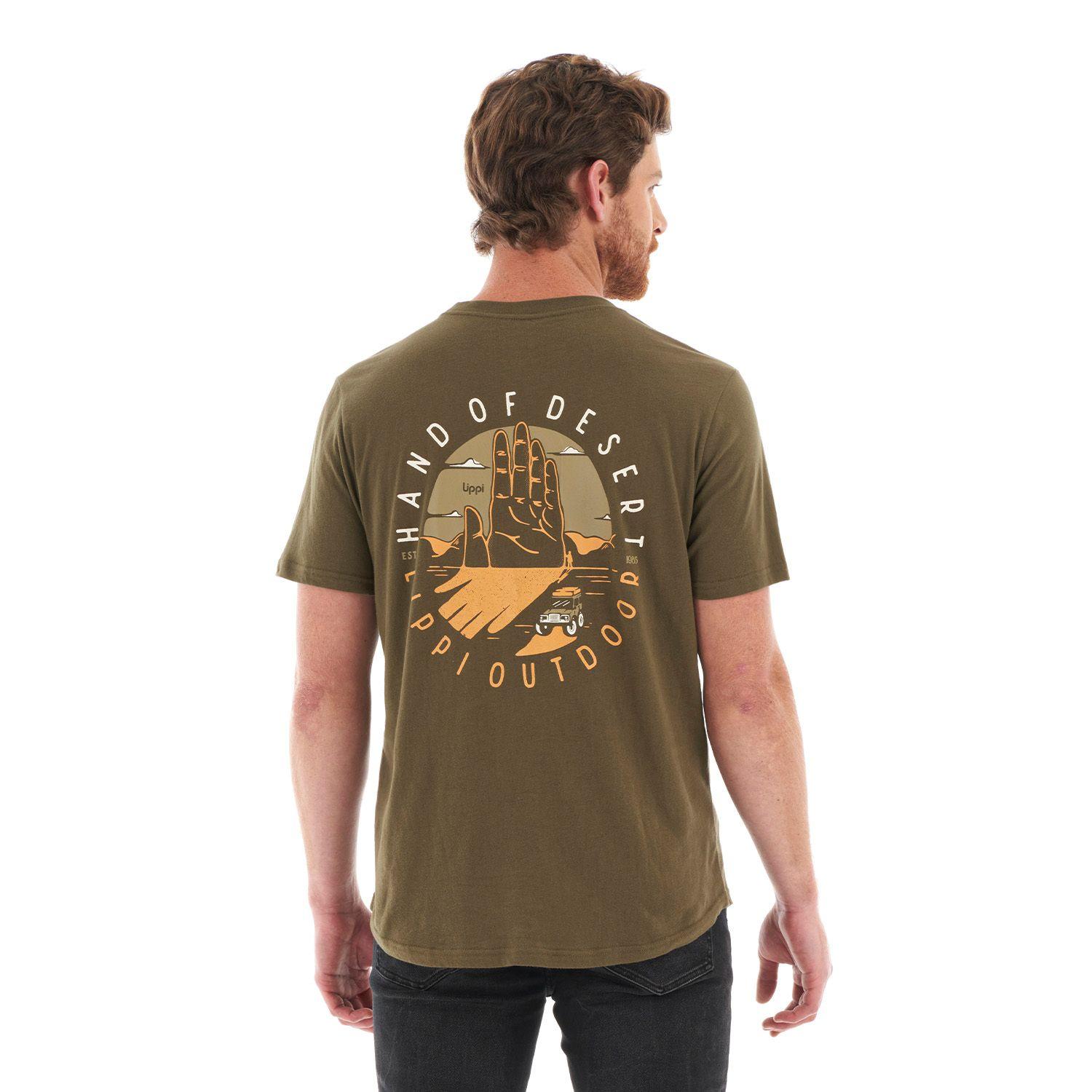 Polera Hombre Terra UV-Stop T-Shirt Oliva Oscuro Lippi-5