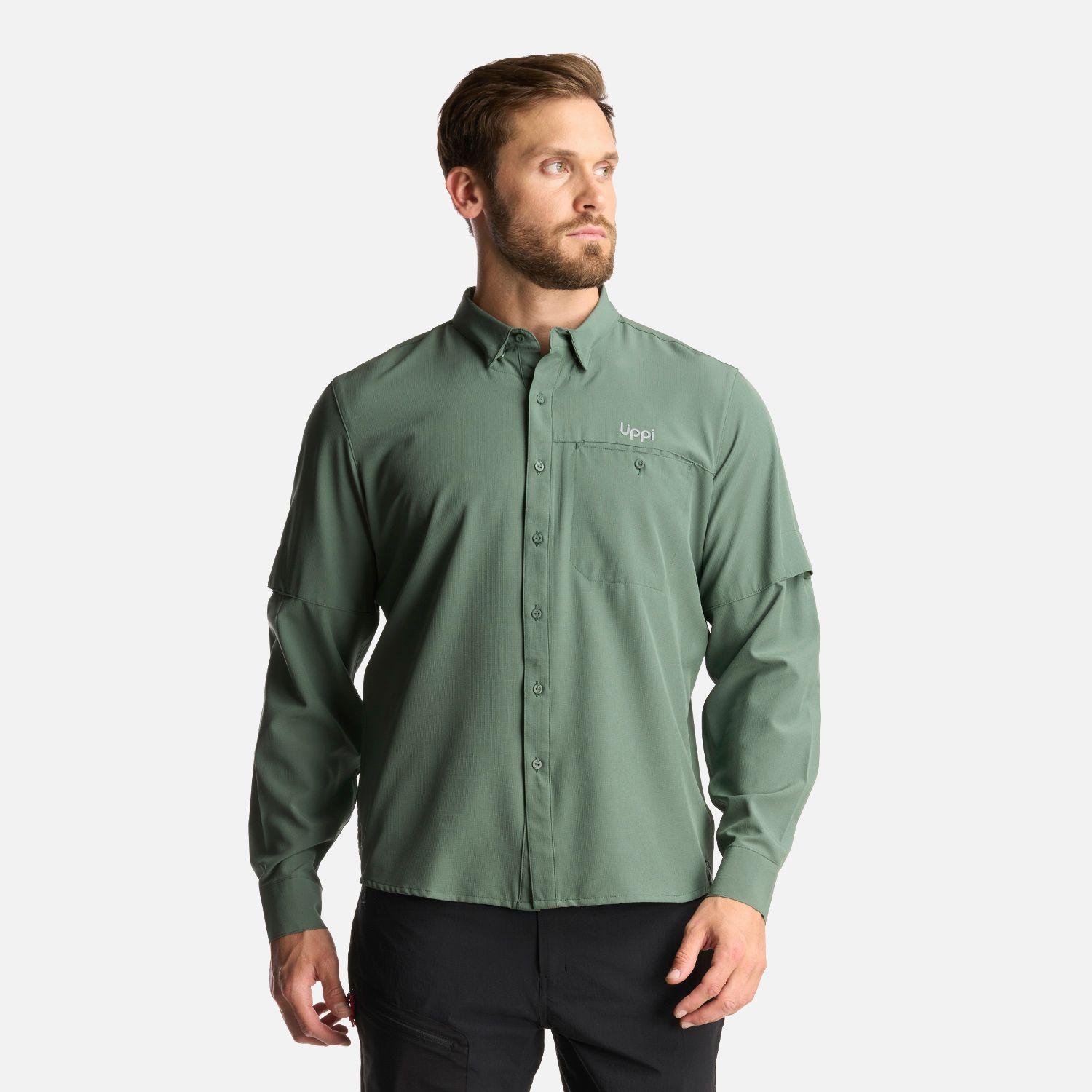 Camisa Hombre Murallon Q-Dry Shirt Verde Musgo Lippi-1