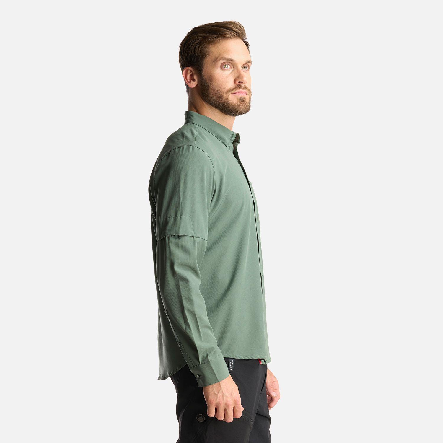Camisa Hombre Murallon Q-Dry Shirt Verde Musgo Lippi-3