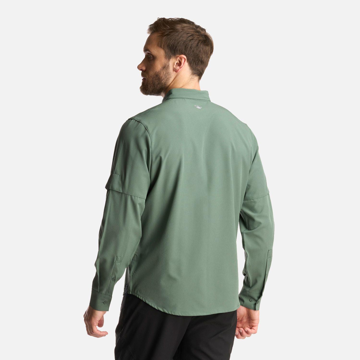 Camisa Hombre Murallon Q-Dry Shirt Verde Musgo Lippi-4