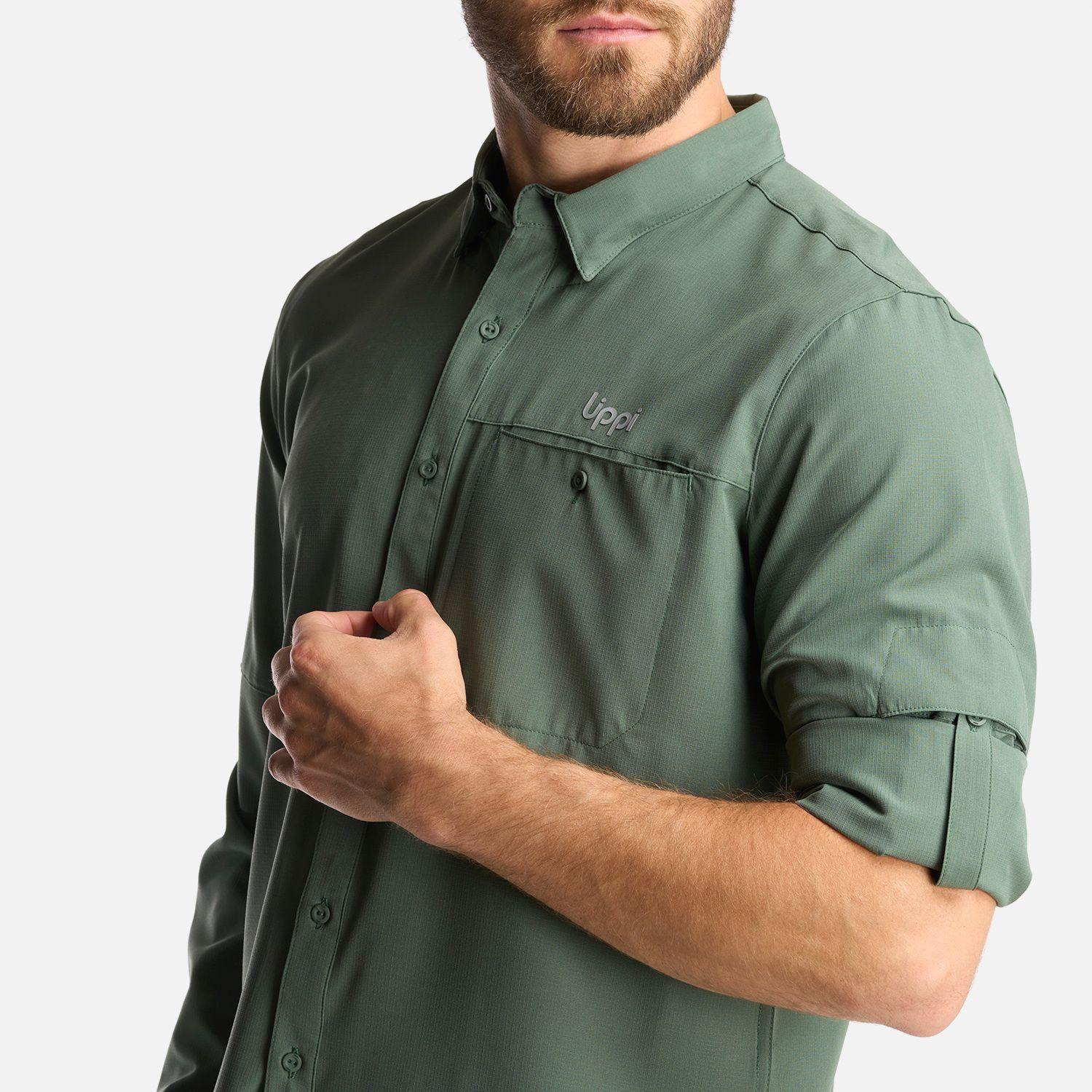 Camisa Hombre Murallon Q-Dry Shirt Verde Musgo Lippi-5
