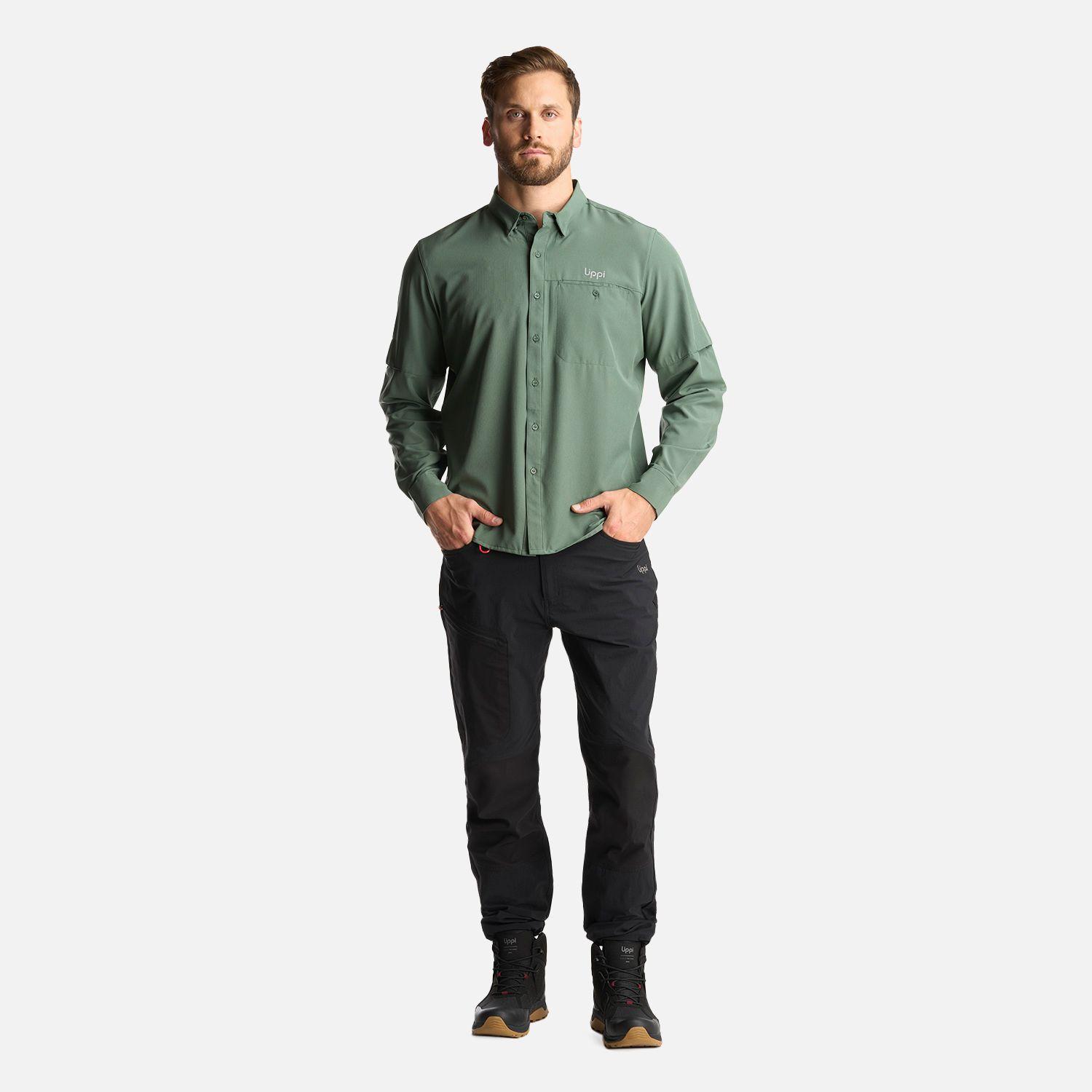 Camisa Hombre Murallon Q-Dry Shirt Verde Musgo Lippi-6