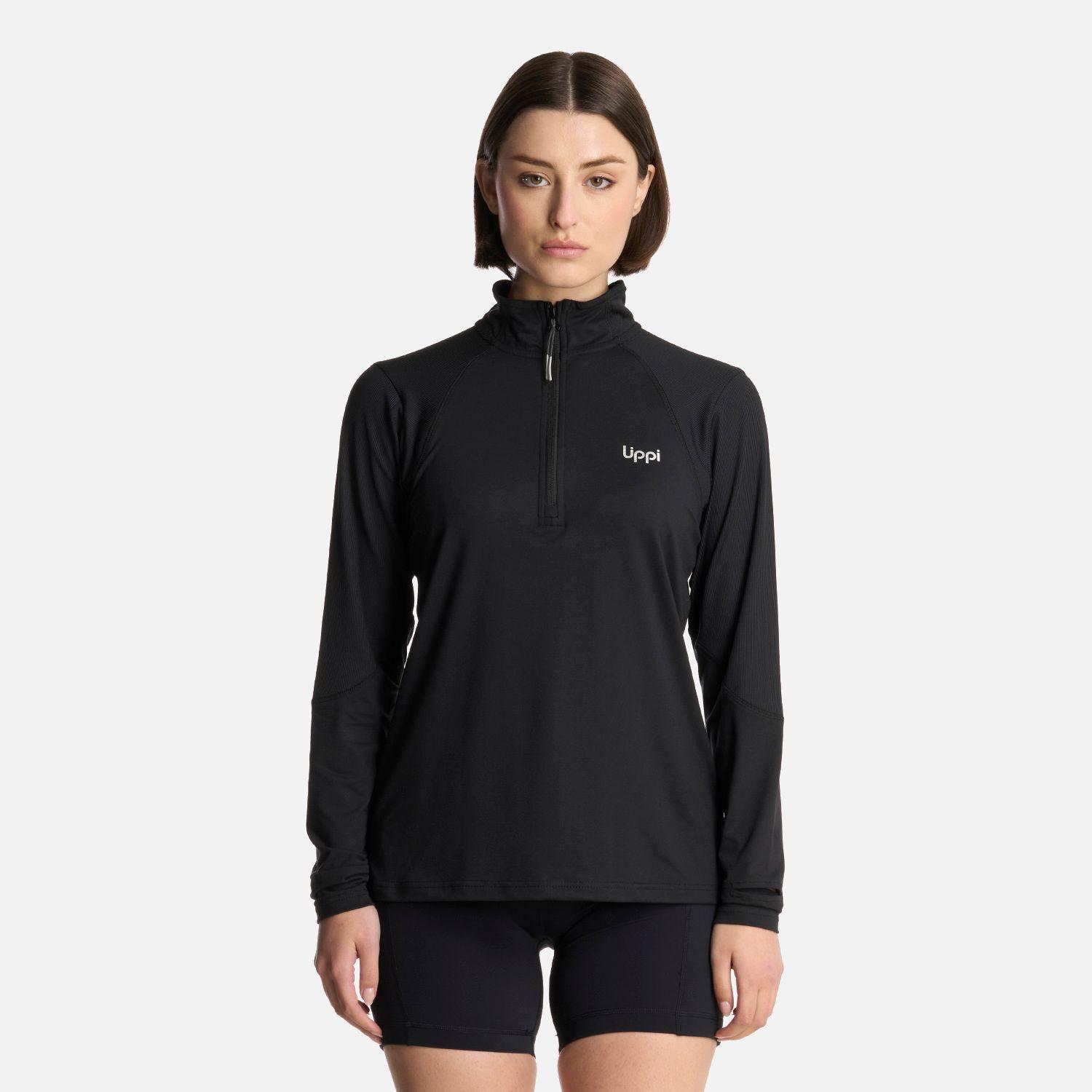 Polerón Mujer Puerto Trucco 14 Zip Negro Lippi-0