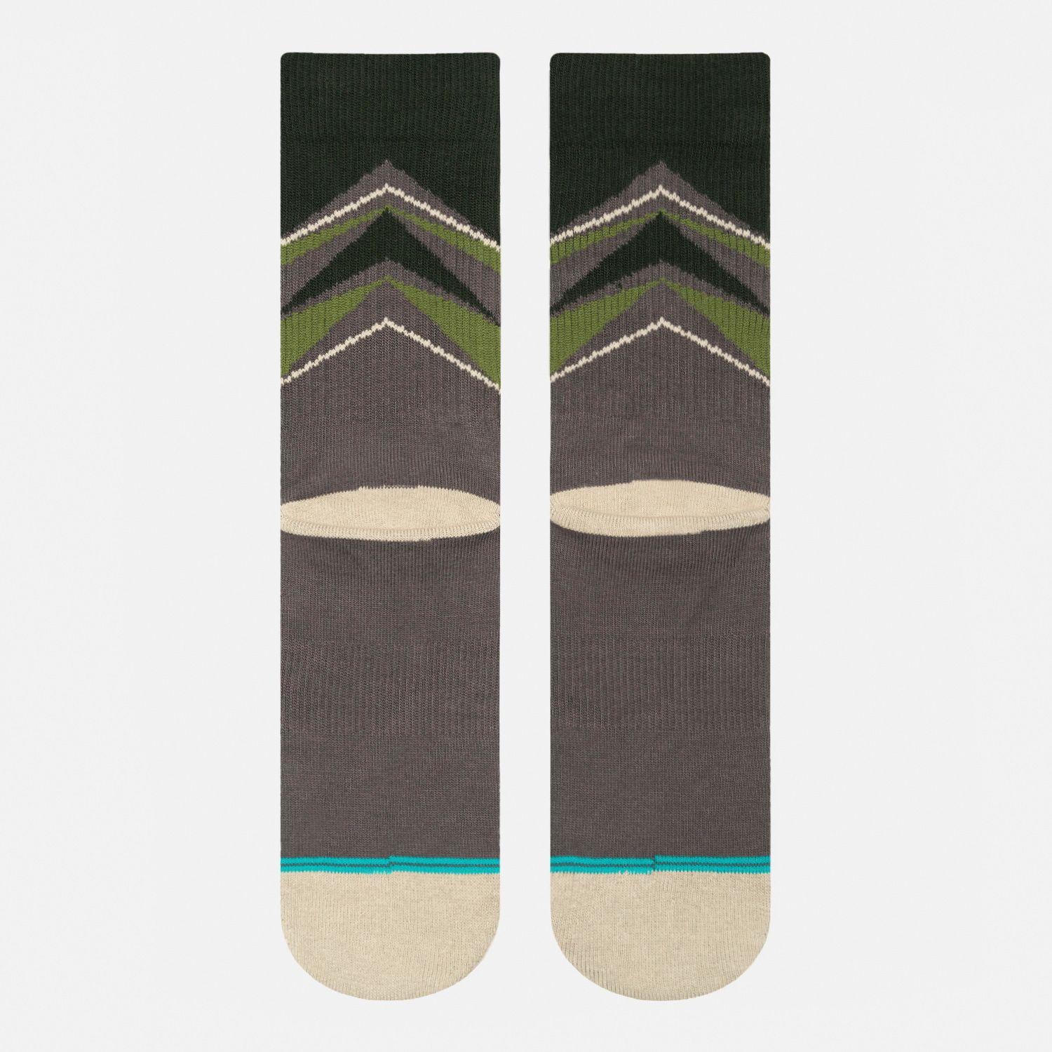 Calcetin Hombre Travel Walk Classic Socks Negro / Verde Militar Lippi-2