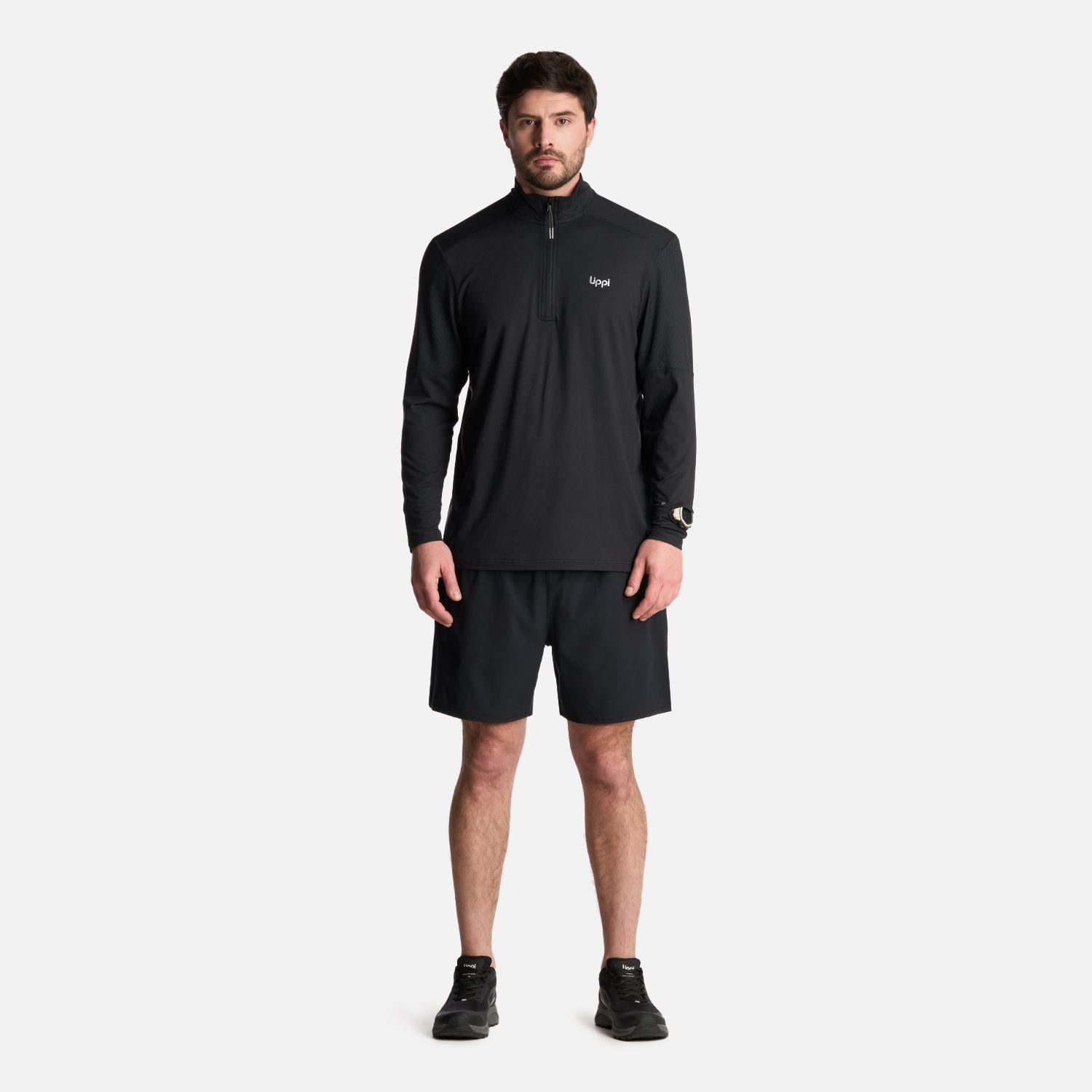 Polerón Hombre Puerto Trucco 1/4 Zip Negro Lippi V25-4