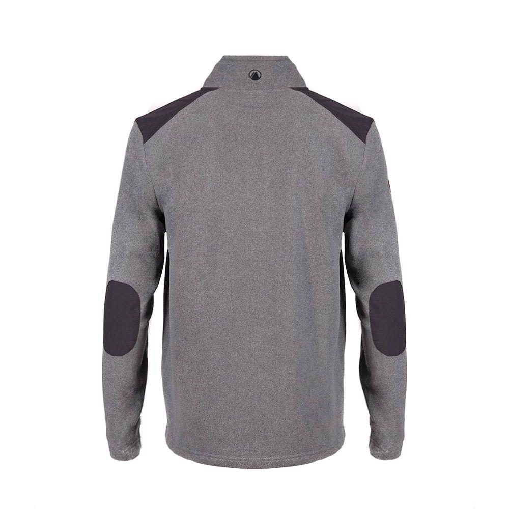 Poleron Hombre Route Nano-F 14 Zip Gris Oscuro Lippi-1
