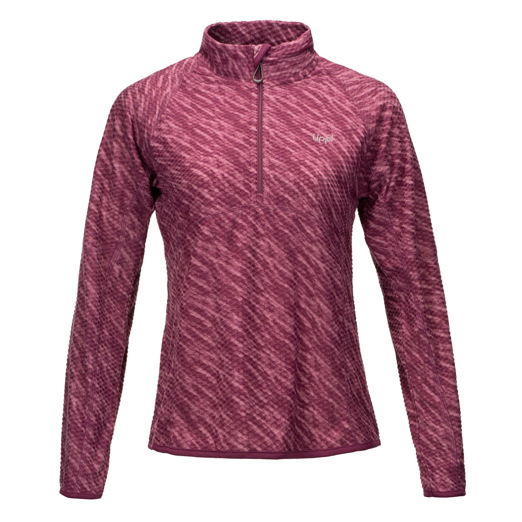 Poleron Mujer Jacaranda Nano-F 14 Zip Print Rosa Lippi-0