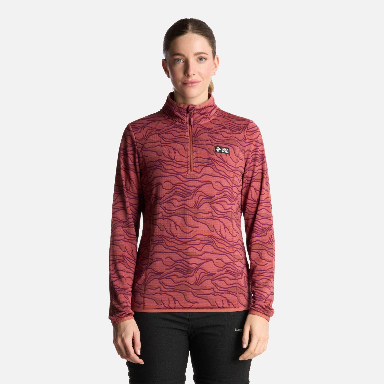 Polerón Mujer Taina Print Terracota Haka Honu-0