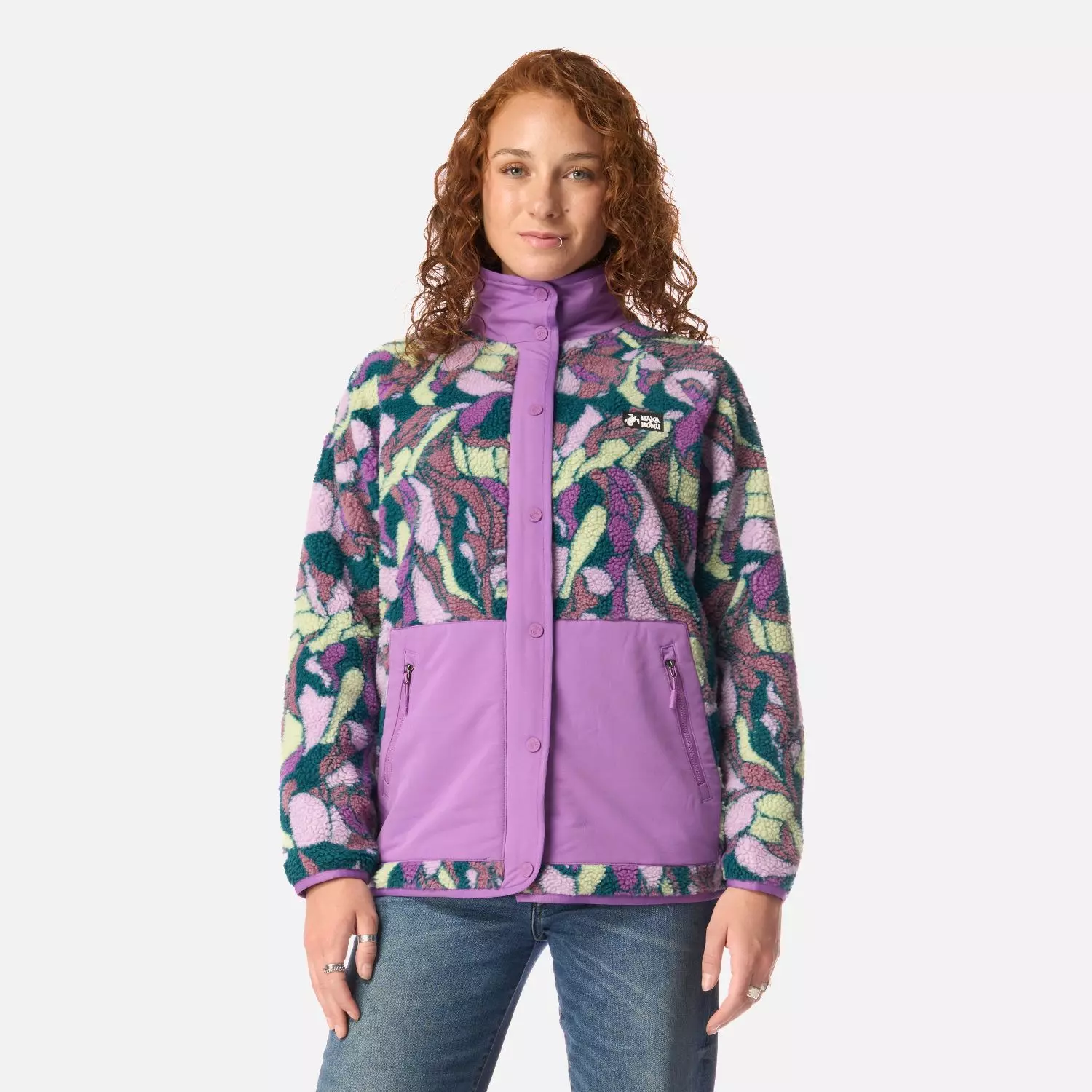 Polar Mujer Zip-porrito Print Morado Haka Honu I26-0