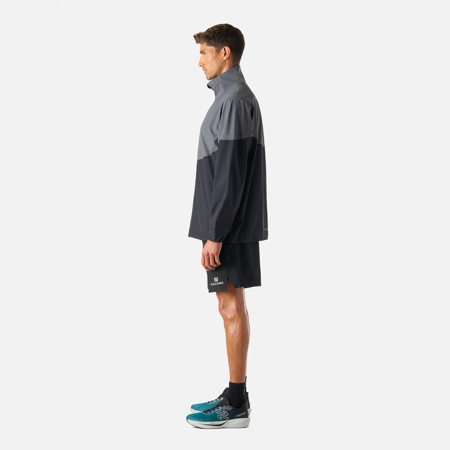 Chaqueta Hombre Tempo Full Zip Windbreaker Negro Vulcano-2