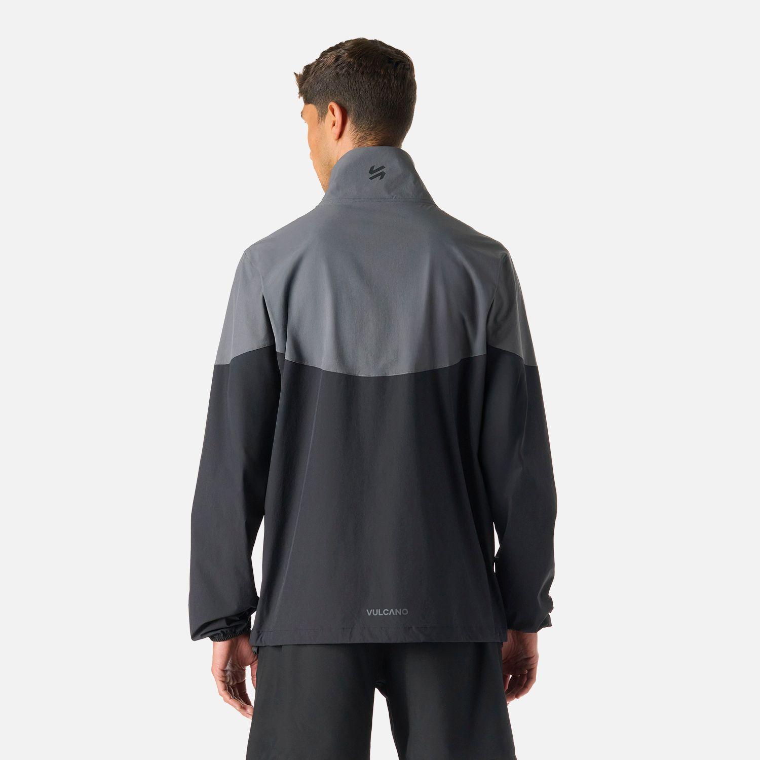 Chaqueta Hombre Tempo Full Zip Windbreaker Negro Vulcano-3