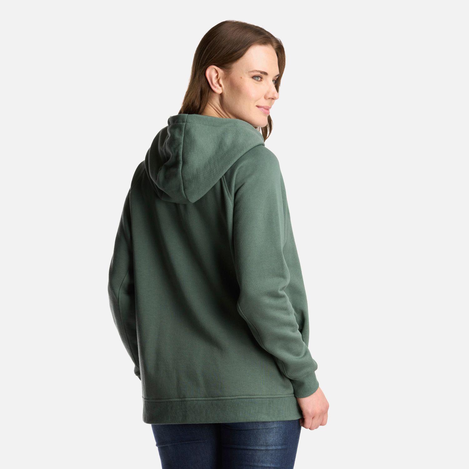 Poleron Mujer Insigne Hoody Sweatshirt Front Print Verde Musgo Lippi-4