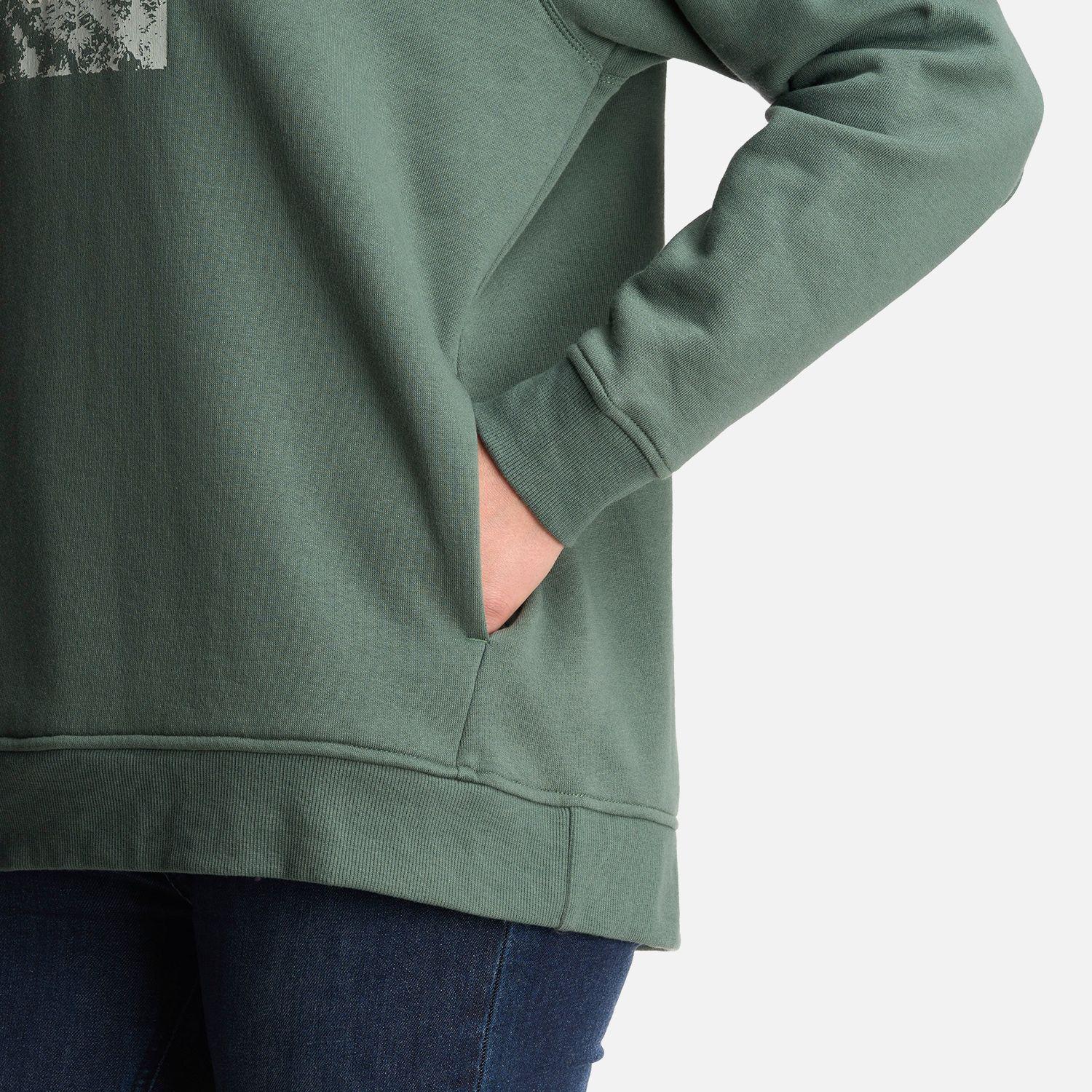 Poleron Mujer Insigne Hoody Sweatshirt Front Print Verde Musgo Lippi-6