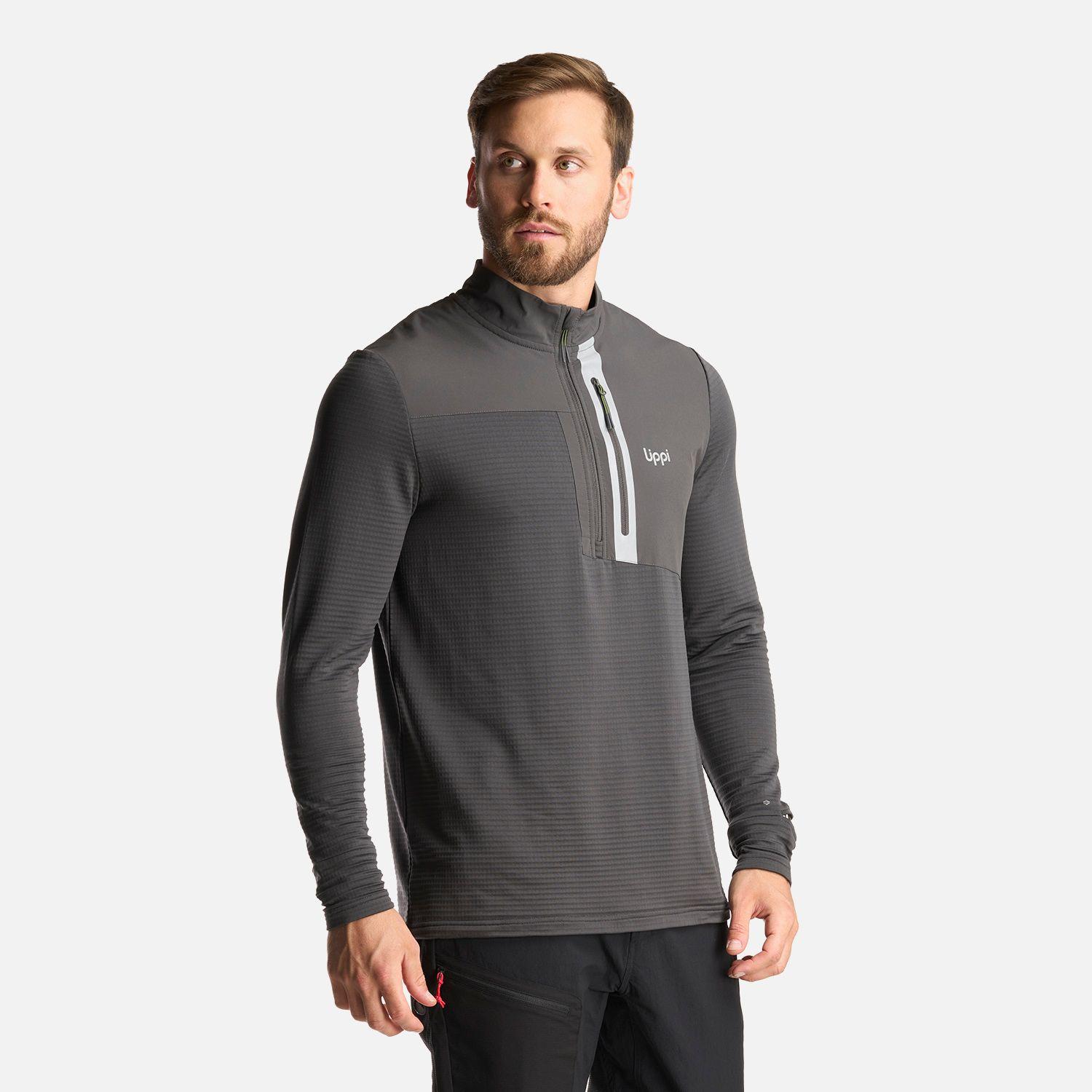 Poleron Hombre Karova Nano F 1/4 Zip Grafito Lippi I24-2
