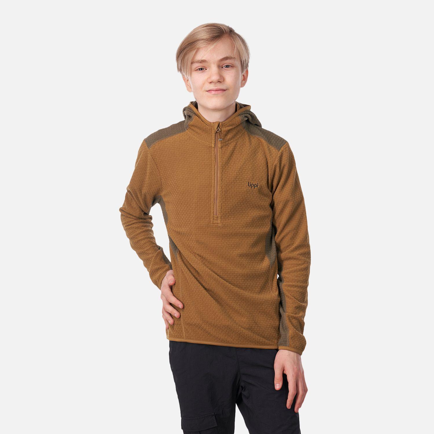 Poleron Teen Boy Mild Nano-F 14 Zip Hoody Café Pardo Lippi-1