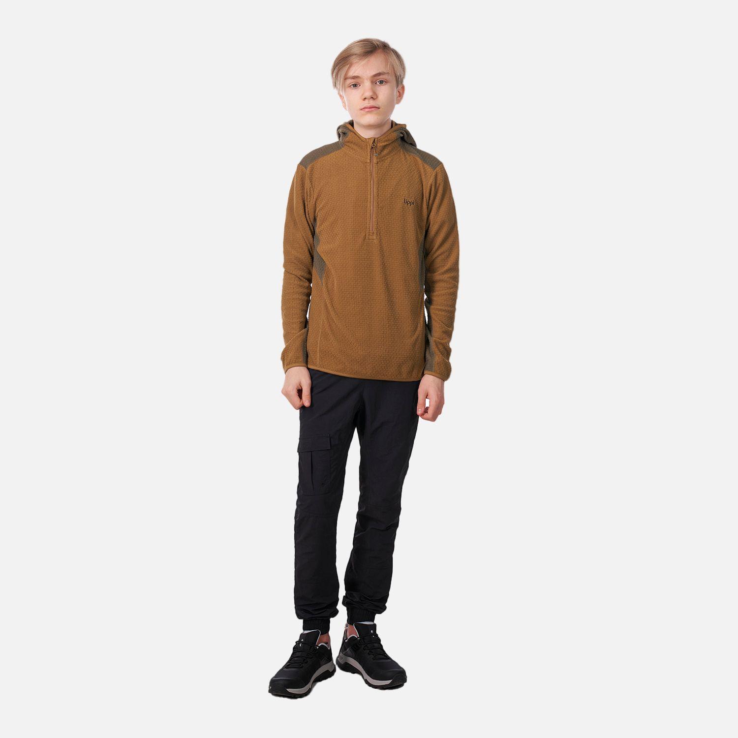 Poleron Teen Boy Mild Nano-F 14 Zip Hoody Café Pardo Lippi-4