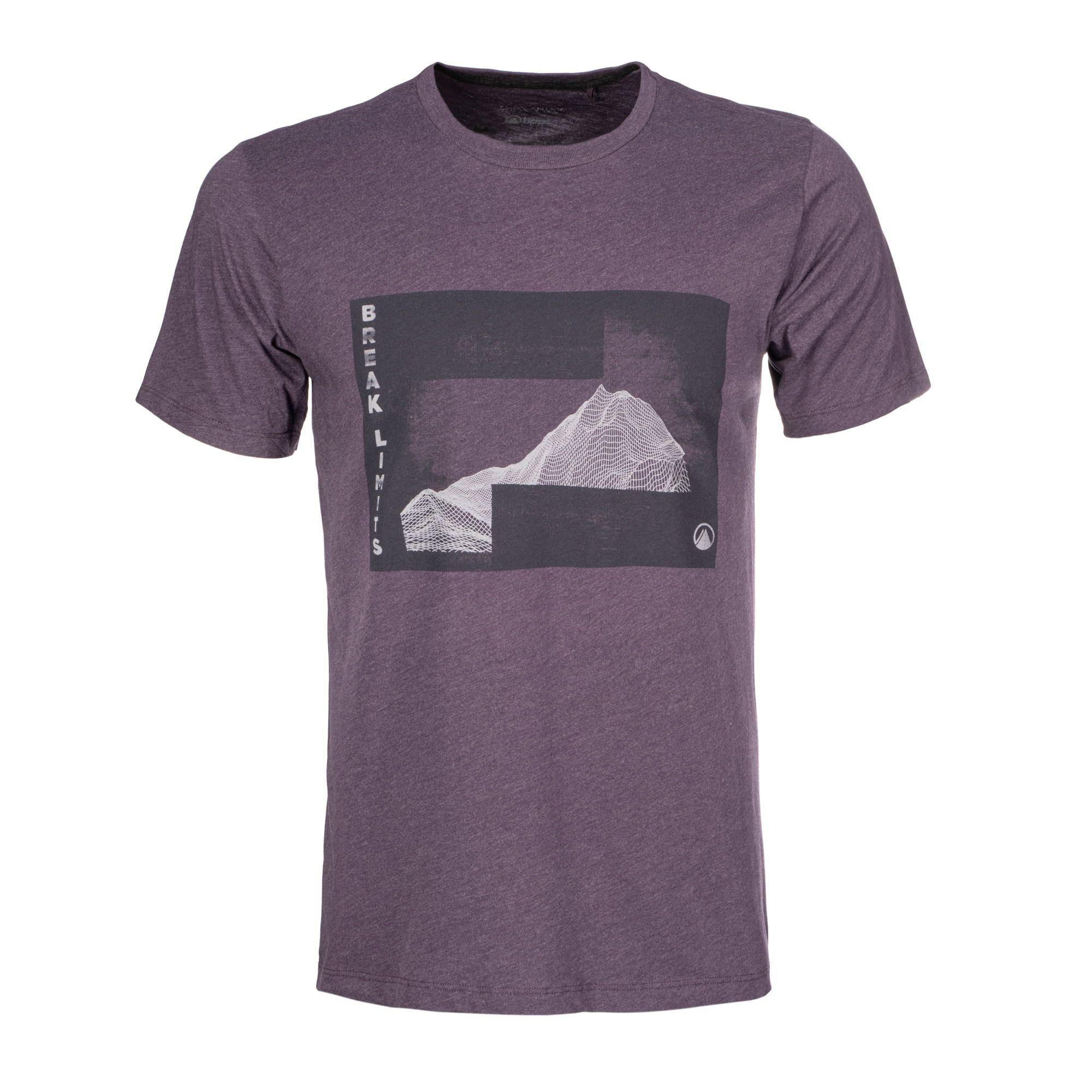 Polera Hombre Break Limits UV-Stop T-Shirt Melange Purpura Lippi-0