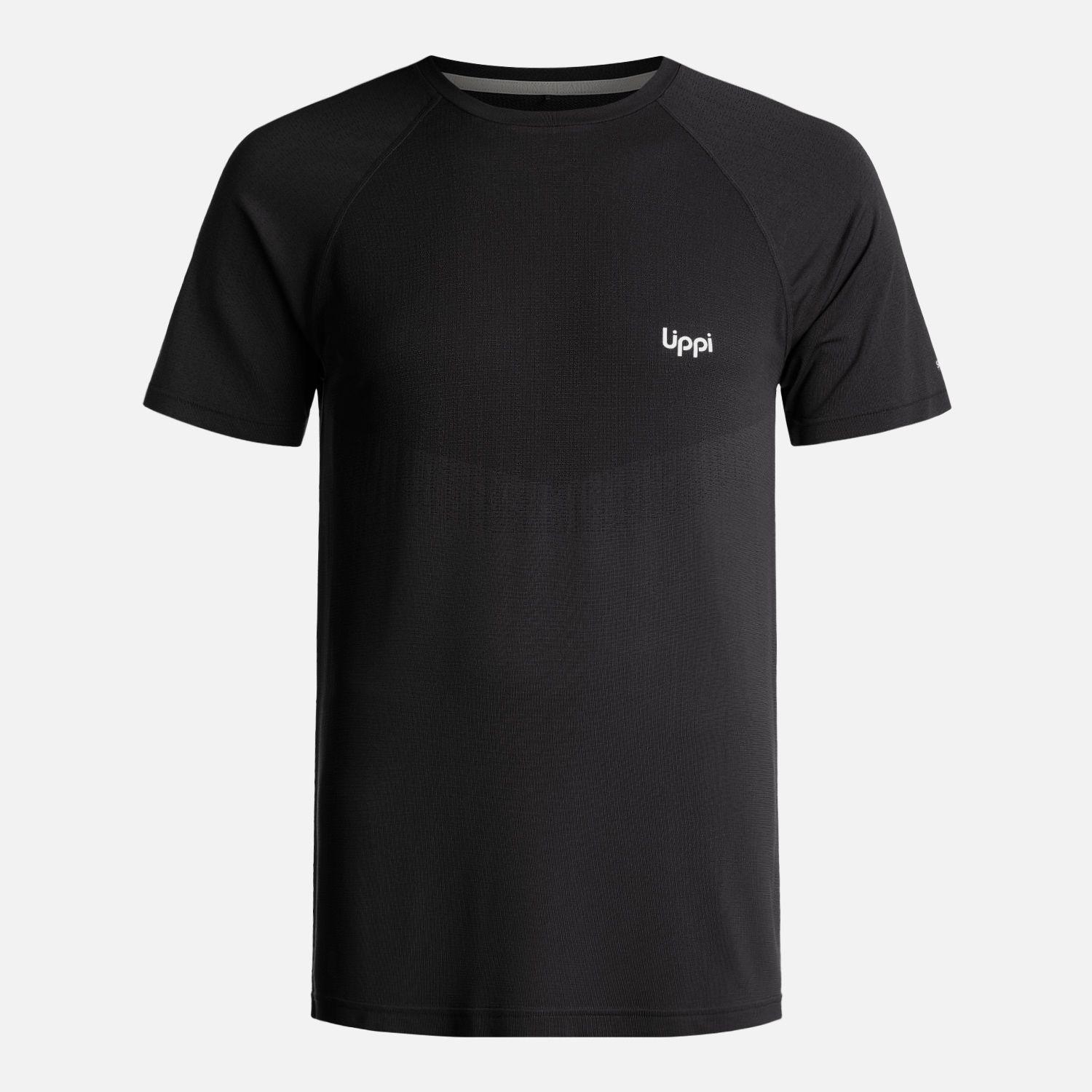 Polera Hombre Essential Sport T-Shirt Negro Lippi I24-0