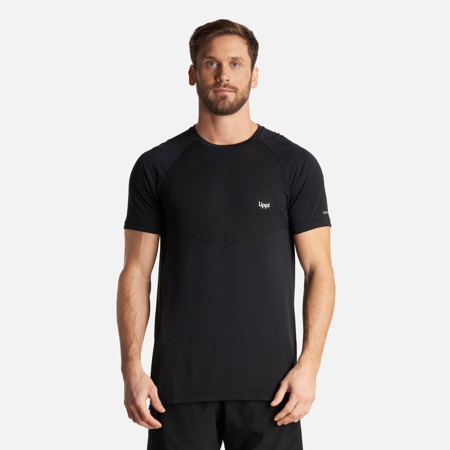 Polera Hombre Essential Sport T-Shirt Negro Lippi I24-1
