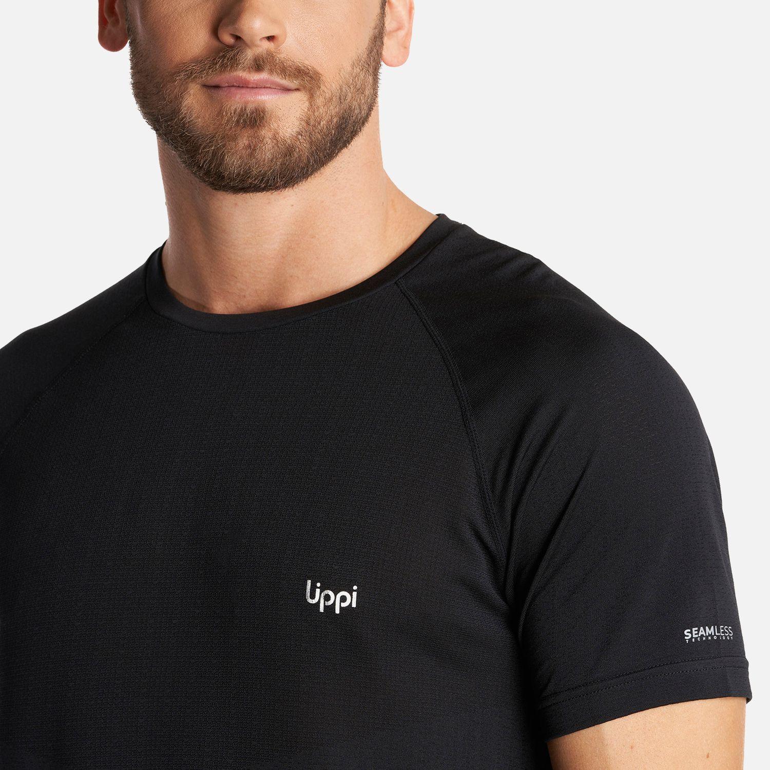 Polera Hombre Essential Sport T-Shirt Negro Lippi I24-4
