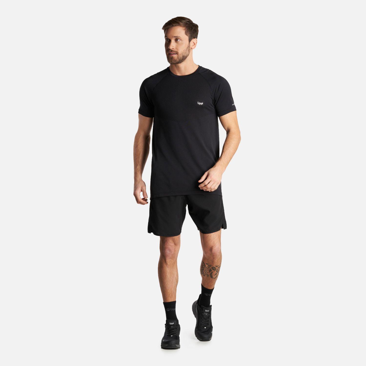 Polera Hombre Essential Sport T-Shirt Negro Lippi I24-6